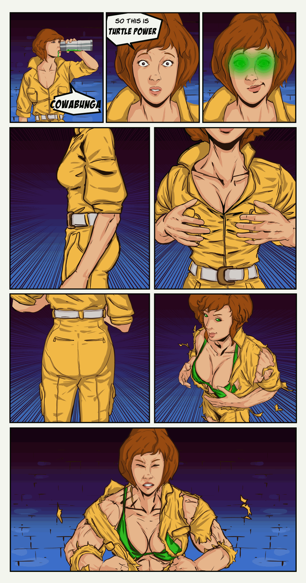 april o'neil female muscle growth