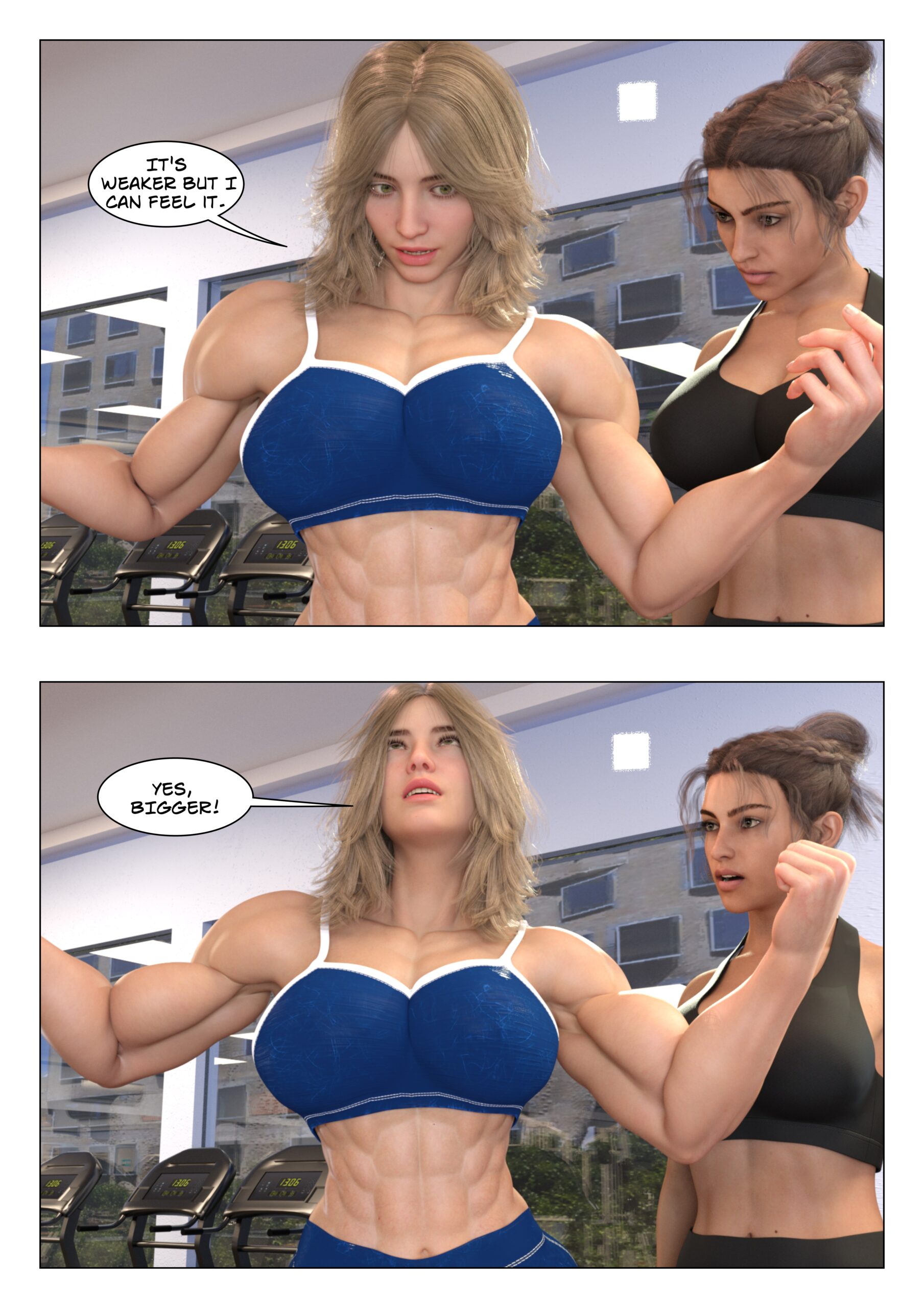 female muscle growth comic