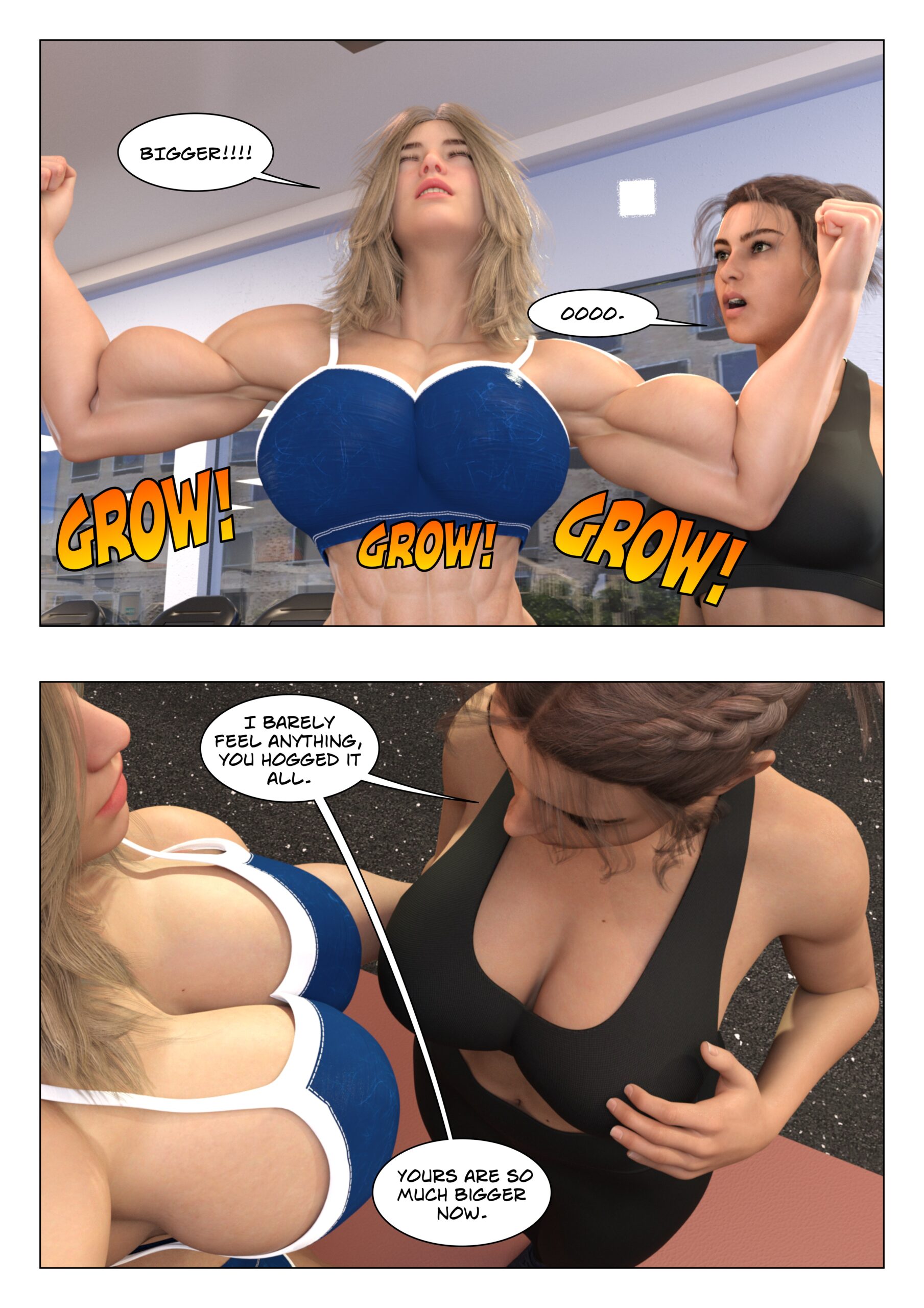 female muscle growth comic