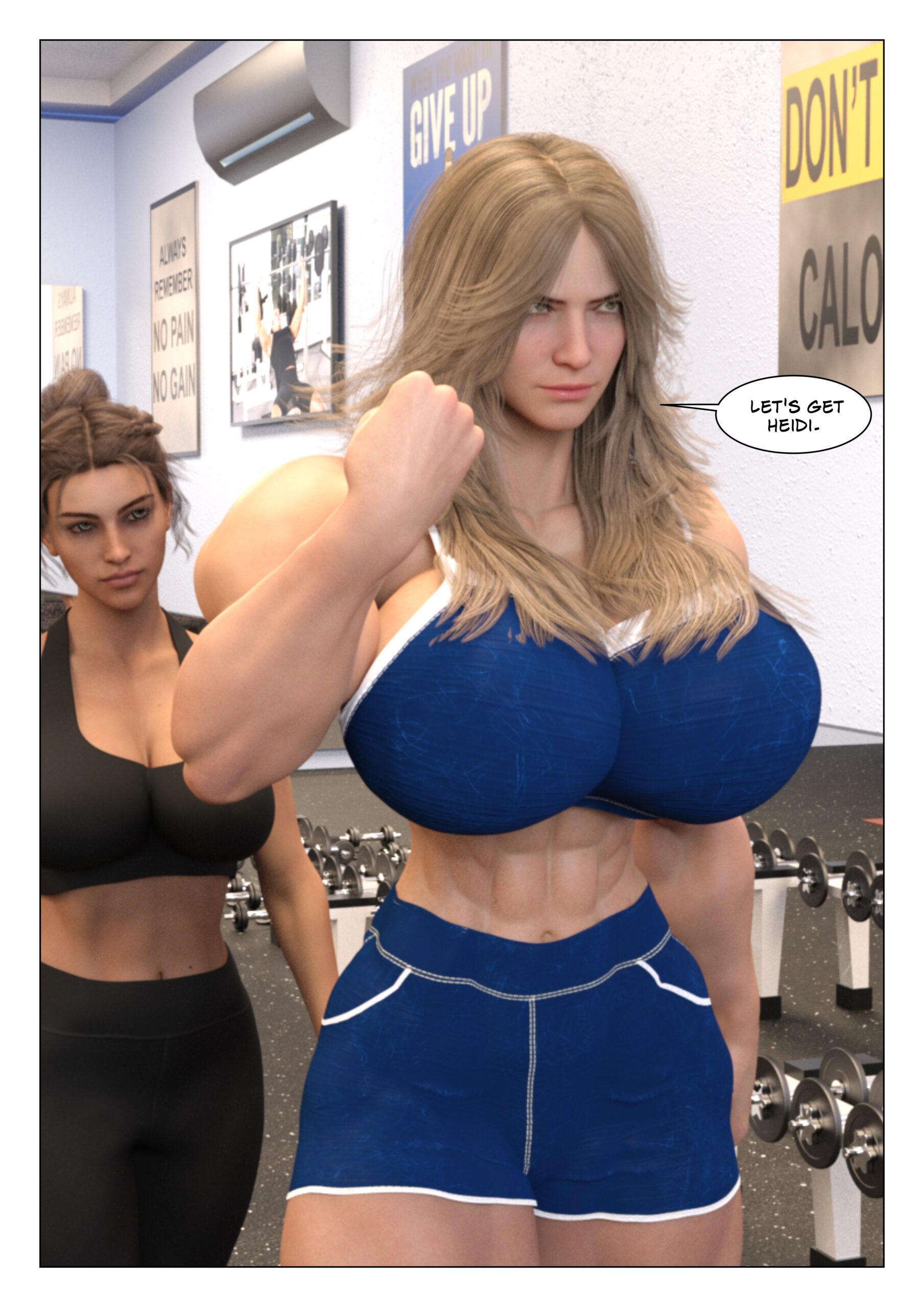 female muscle growth comic