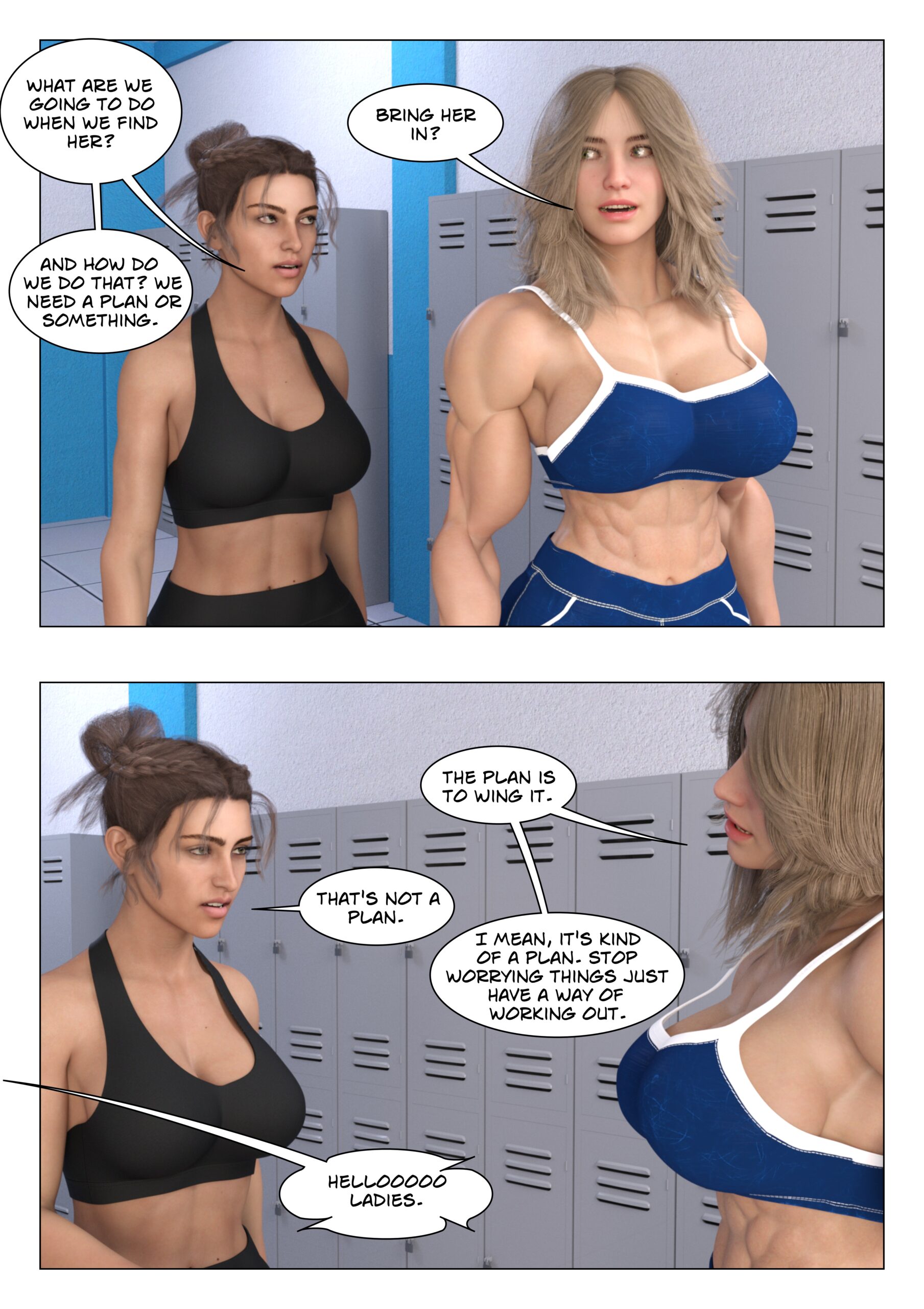 female muscle growth comic