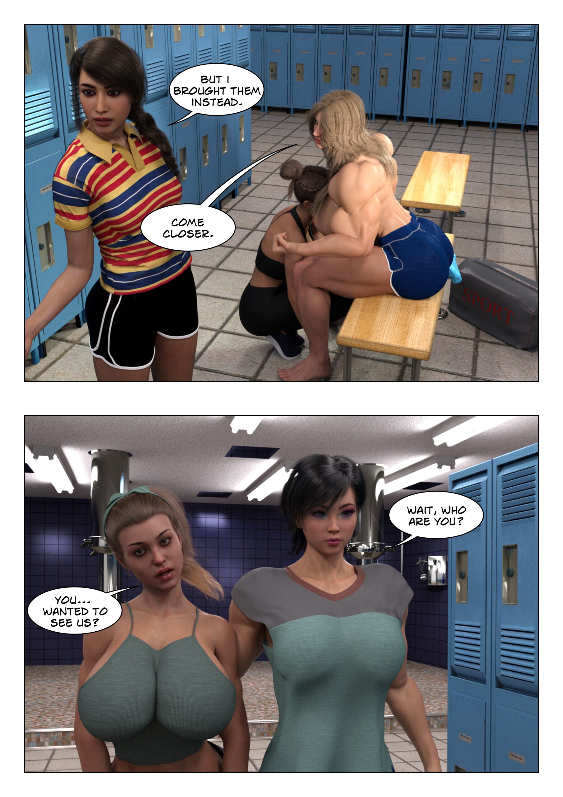 female muscle growth comic