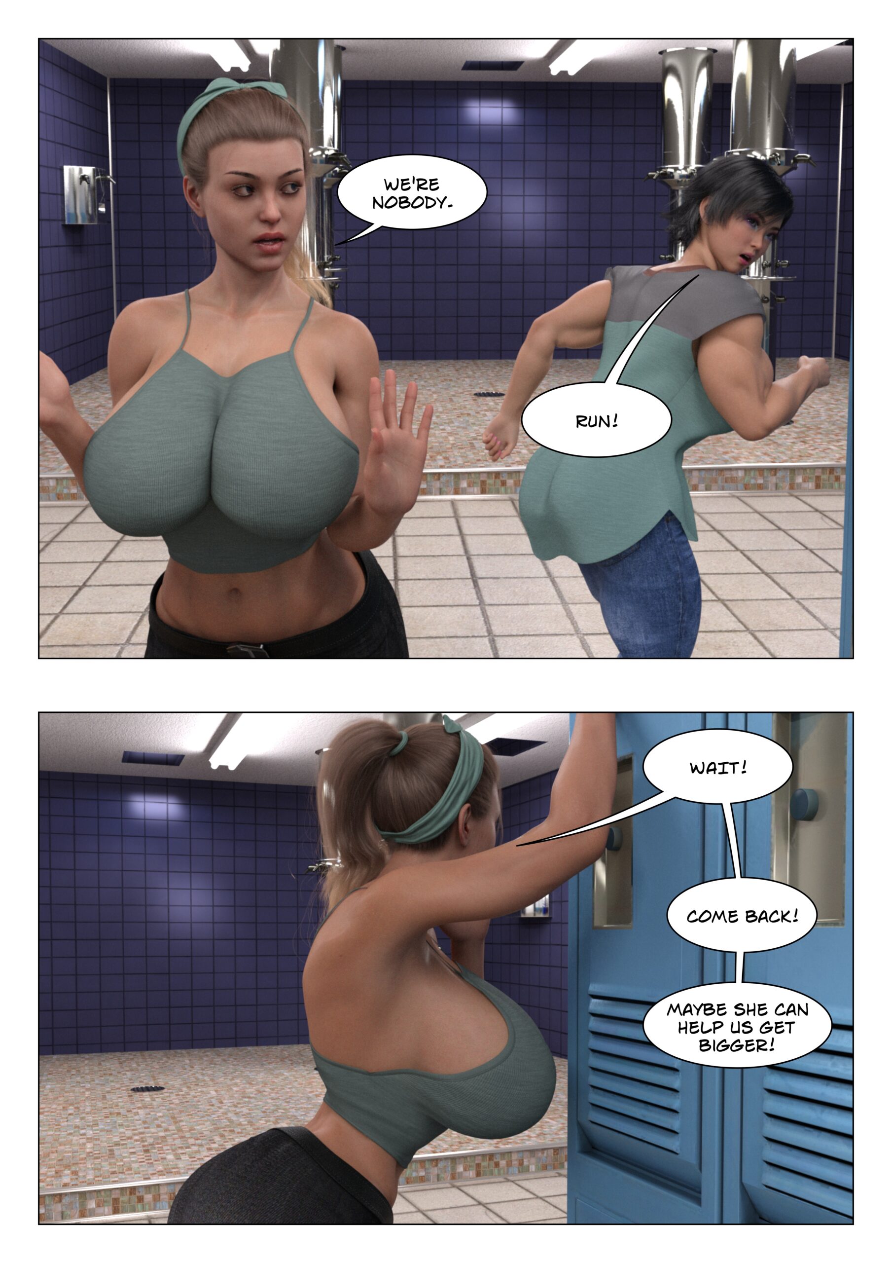 female muscle growth comic