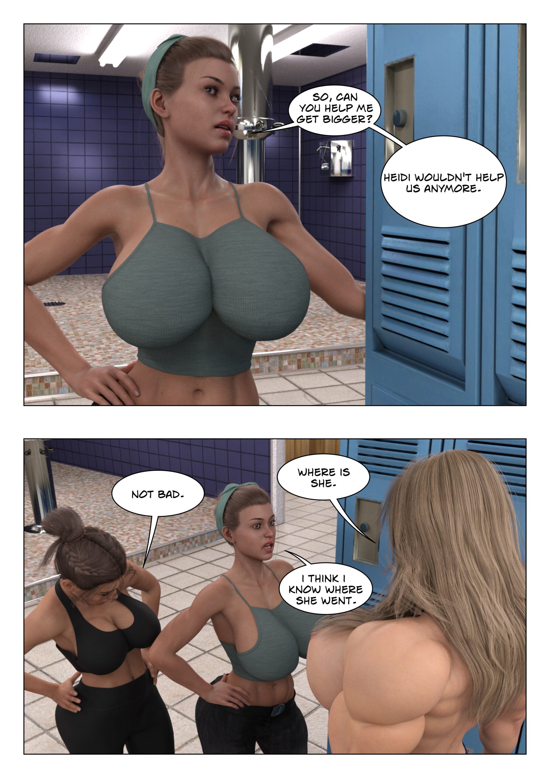 female muscle growth comic