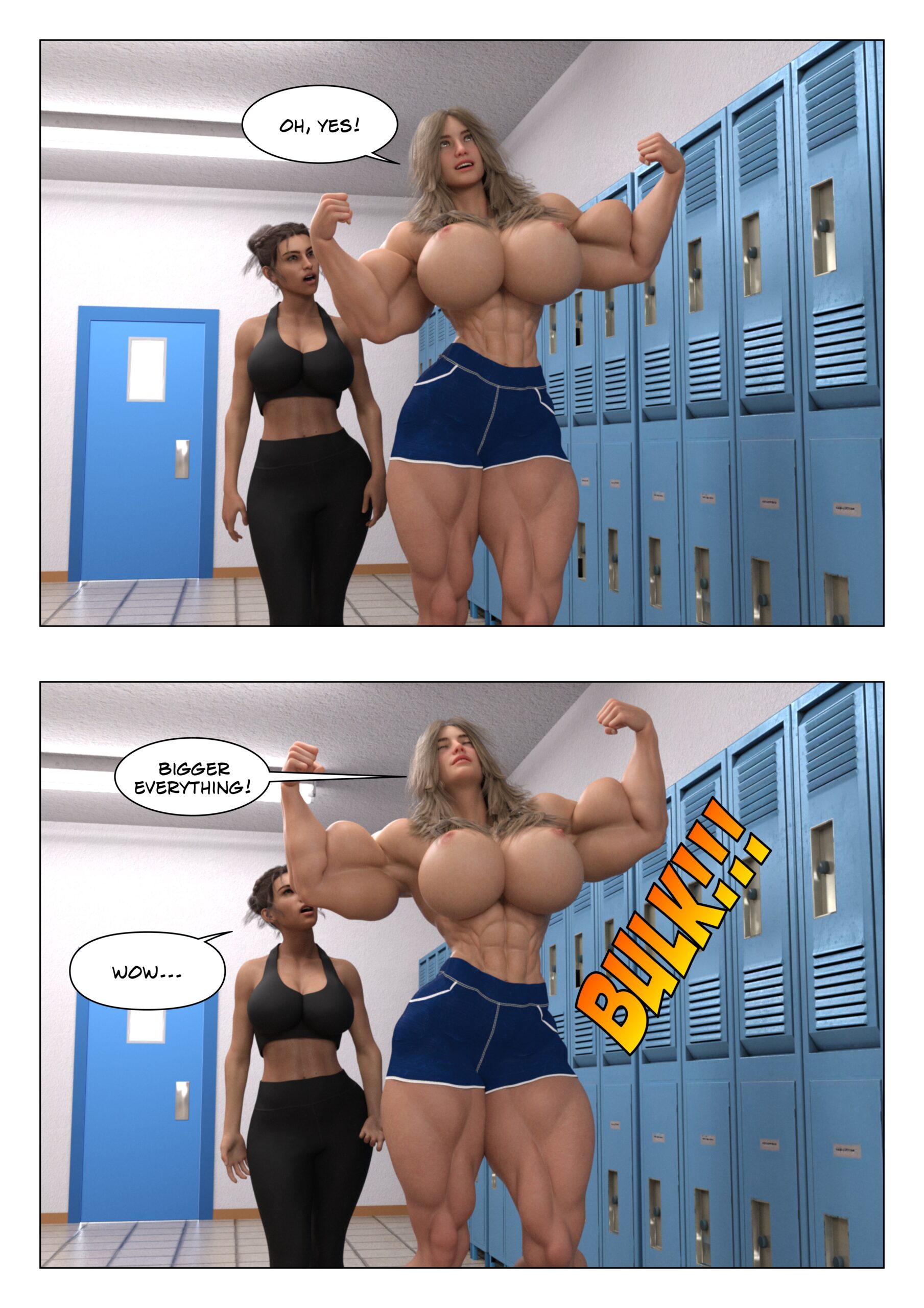 female muscle growth comic