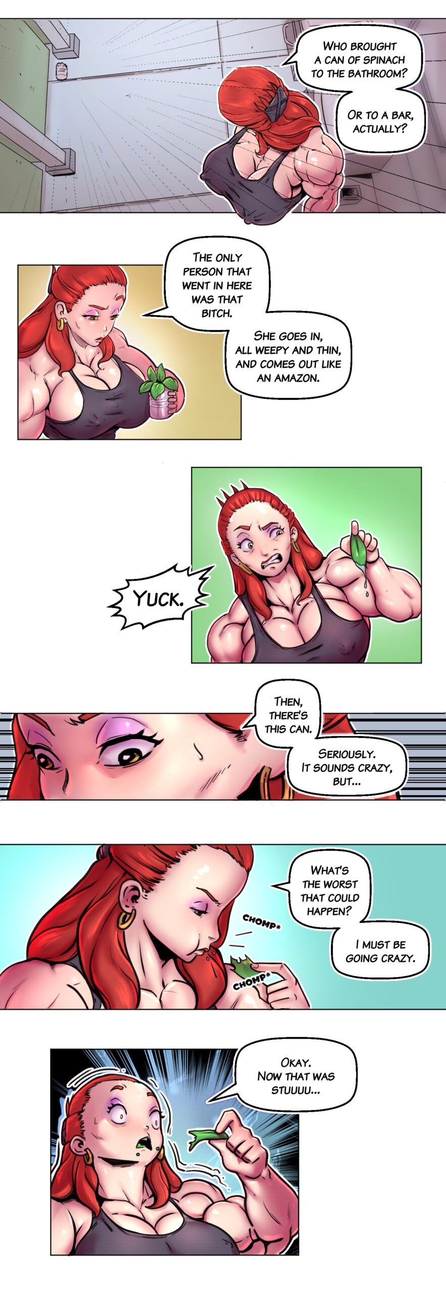 female muscle growth comic