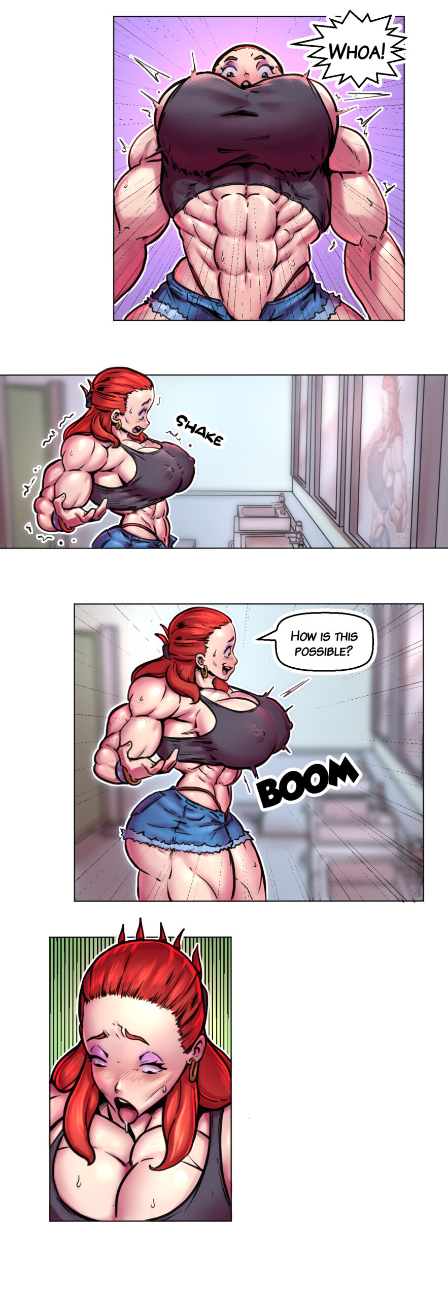 female muscle growth comic