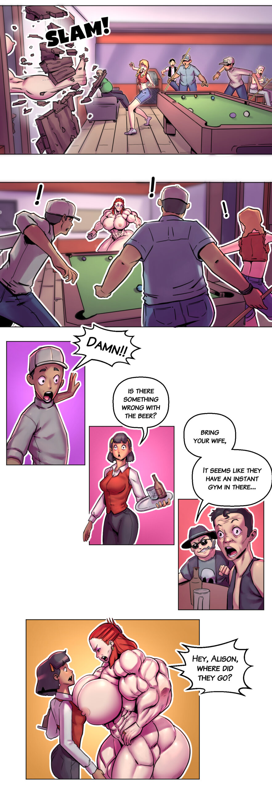 female muscle growth comic