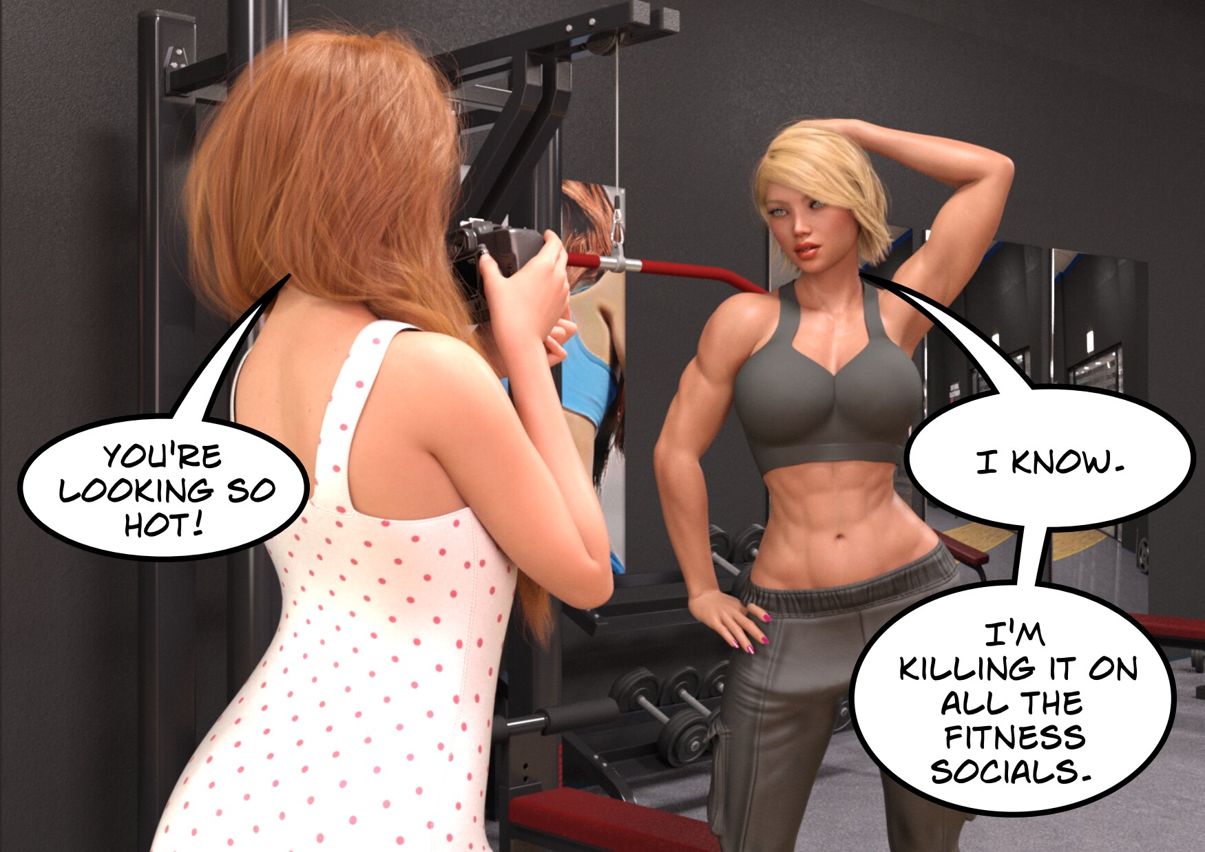 female muscle growth comic