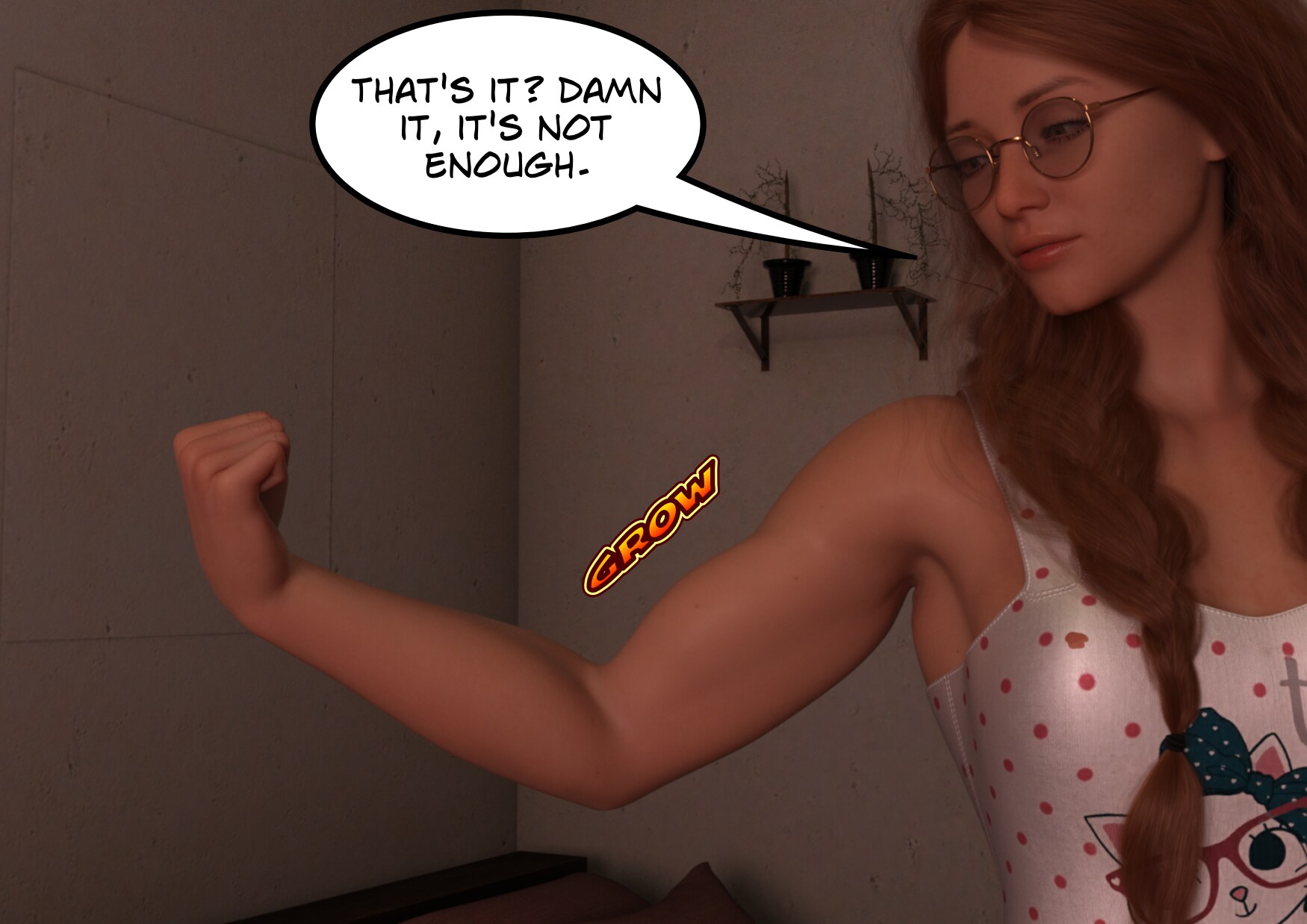 female muscle growth comic