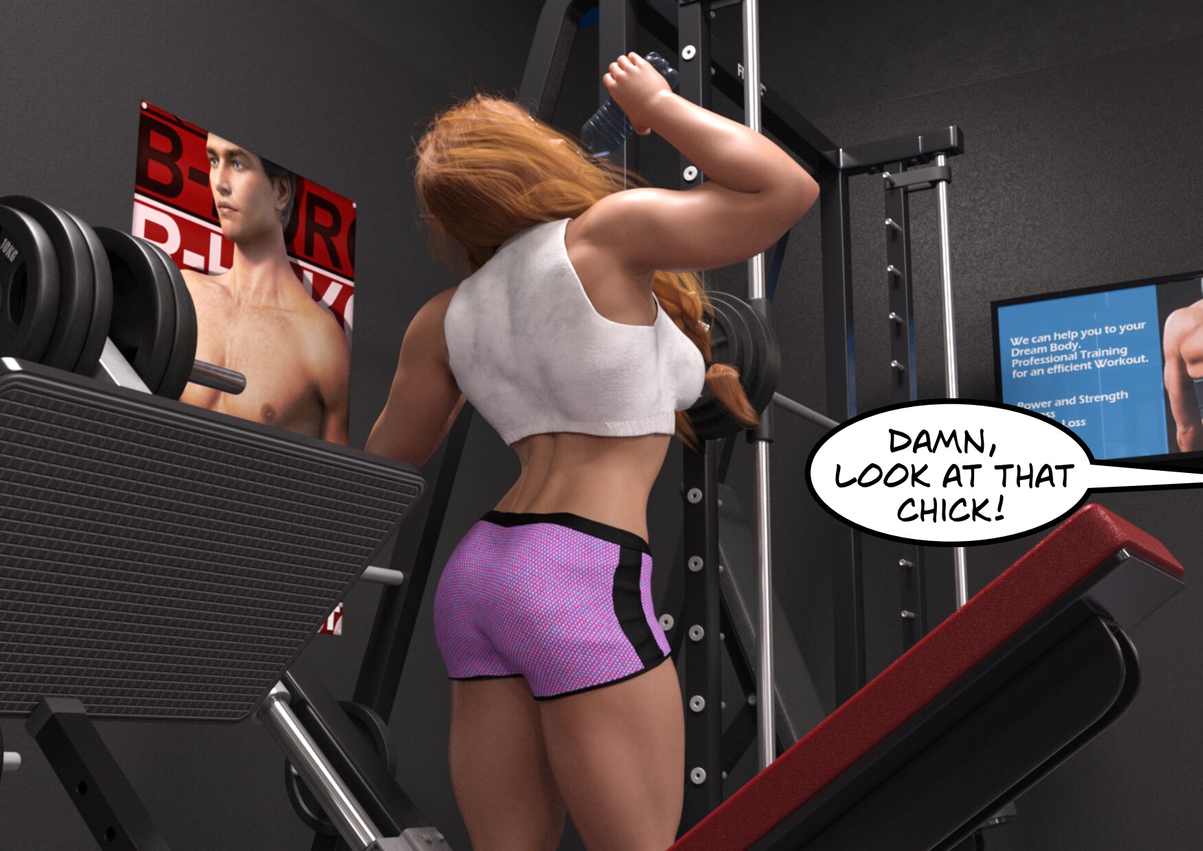 female muscle growth comic