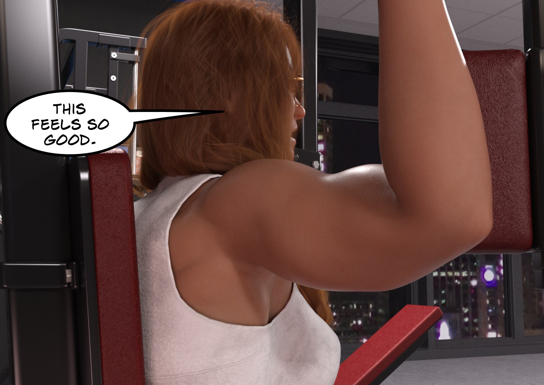 female muscle growth comic