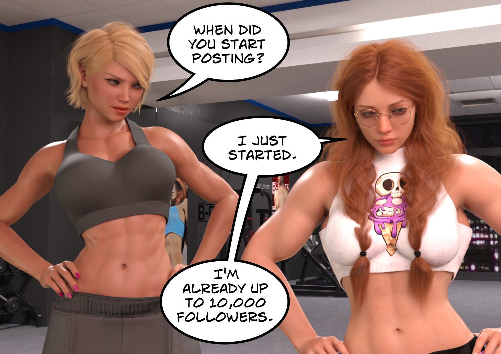 female muscle growth comic