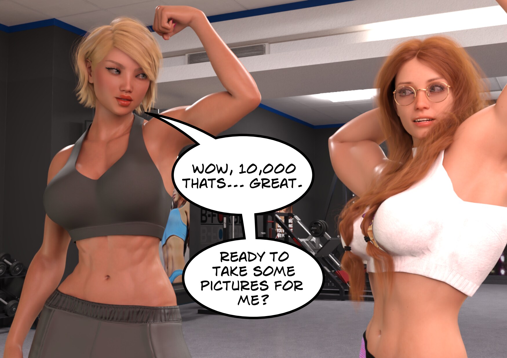 female muscle growth comic