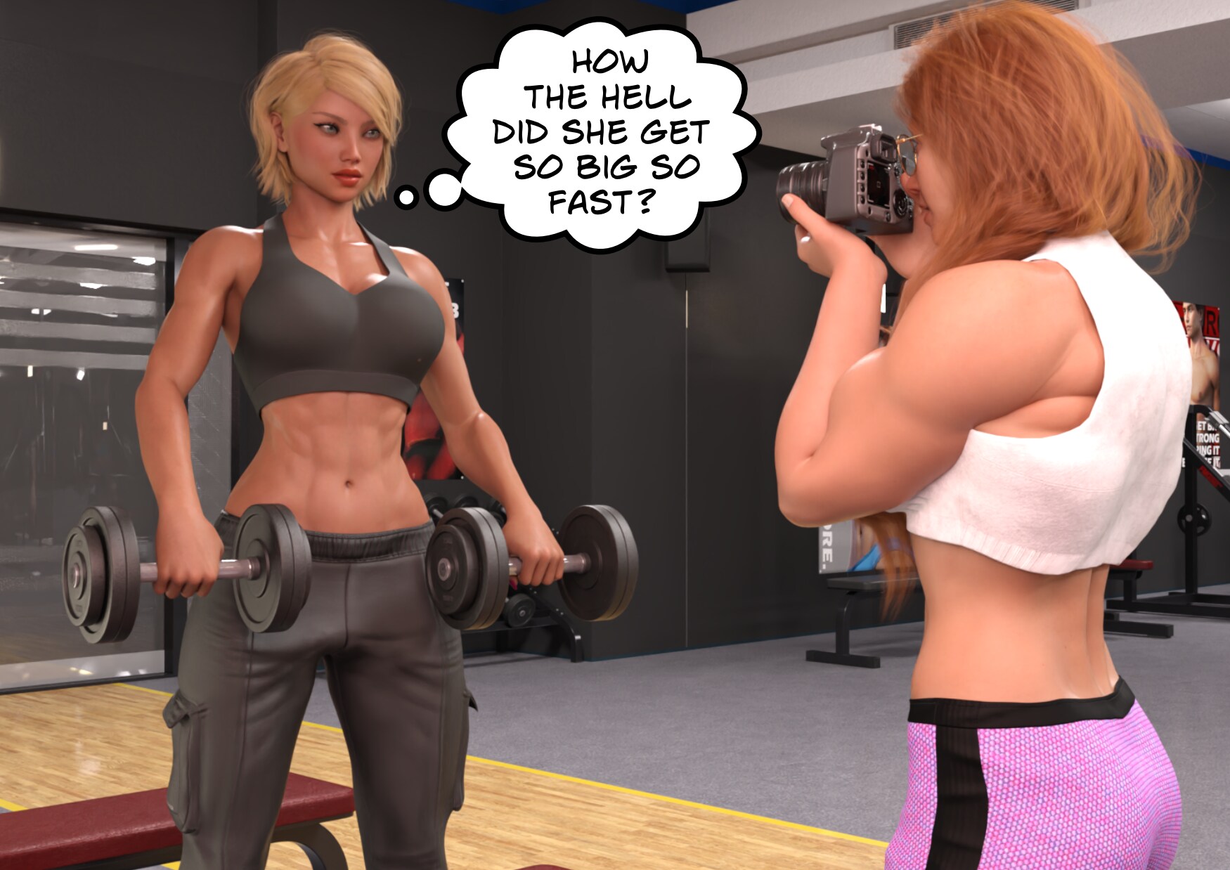 female muscle growth comic