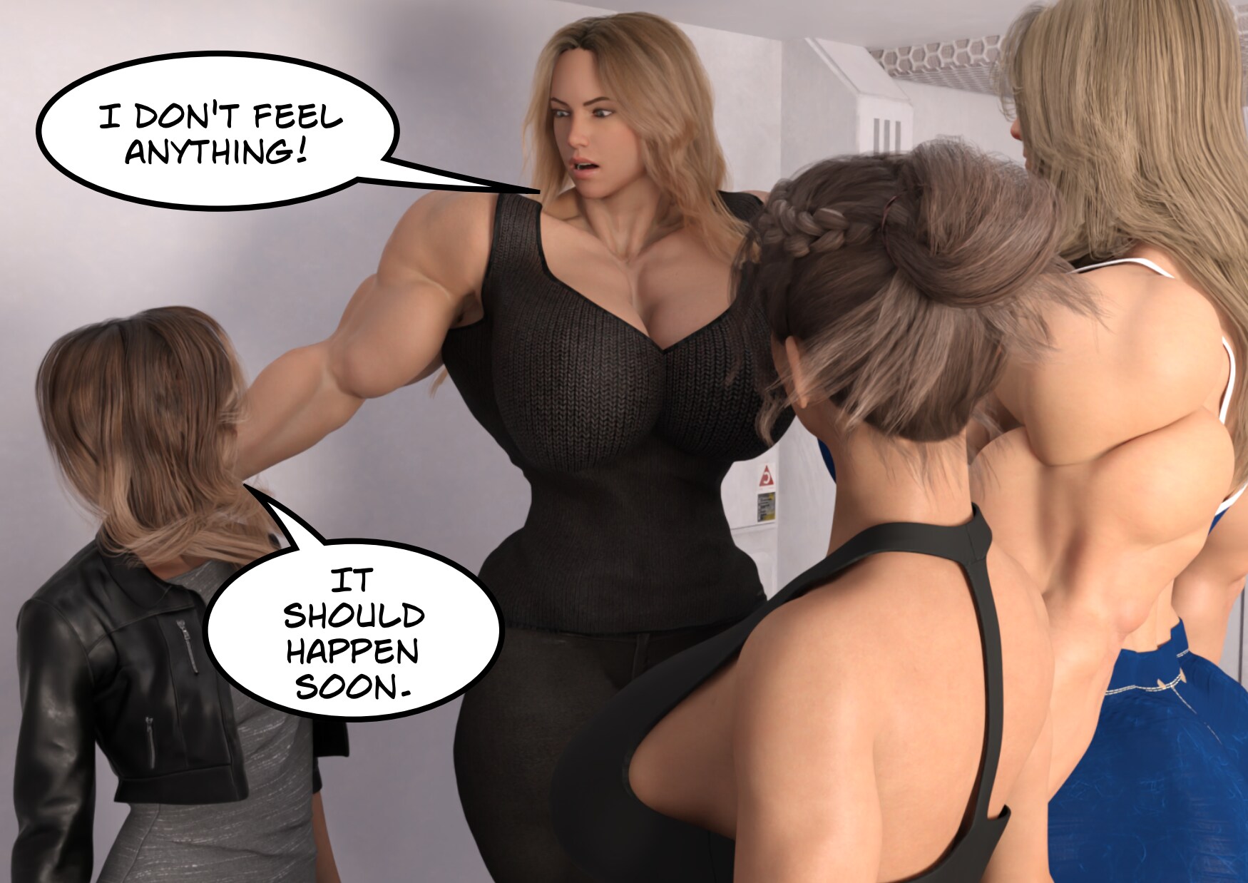 female muscle growth comic