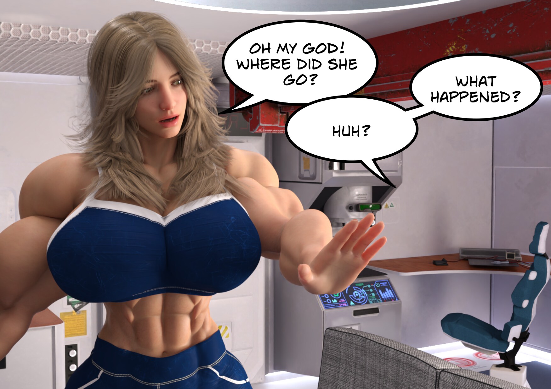 female muscle growth comic