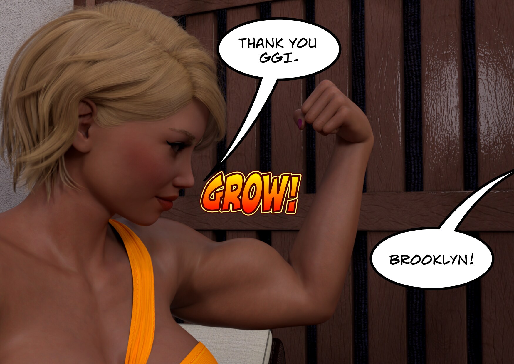 female muscle growth comic