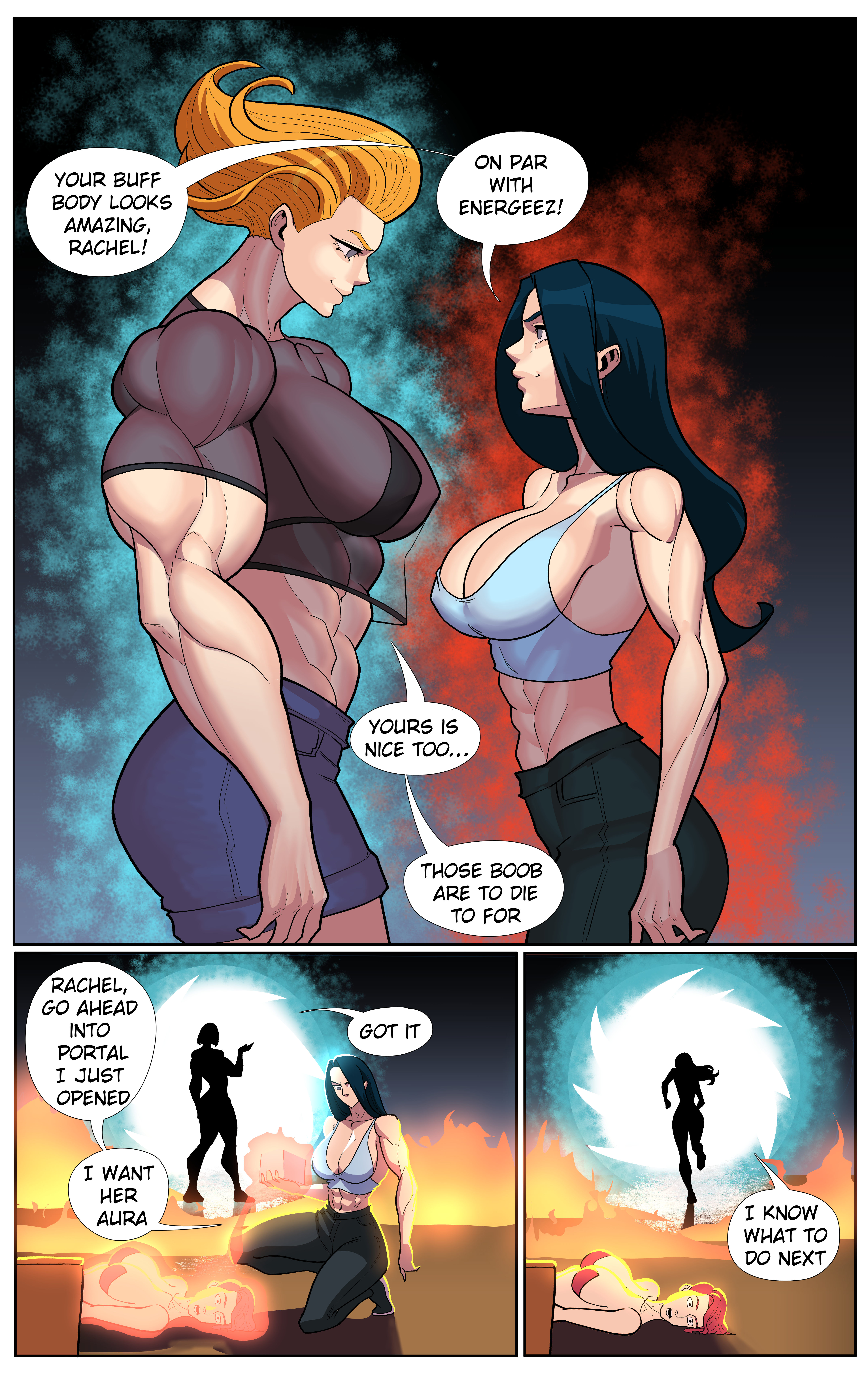 female muscle growth comic