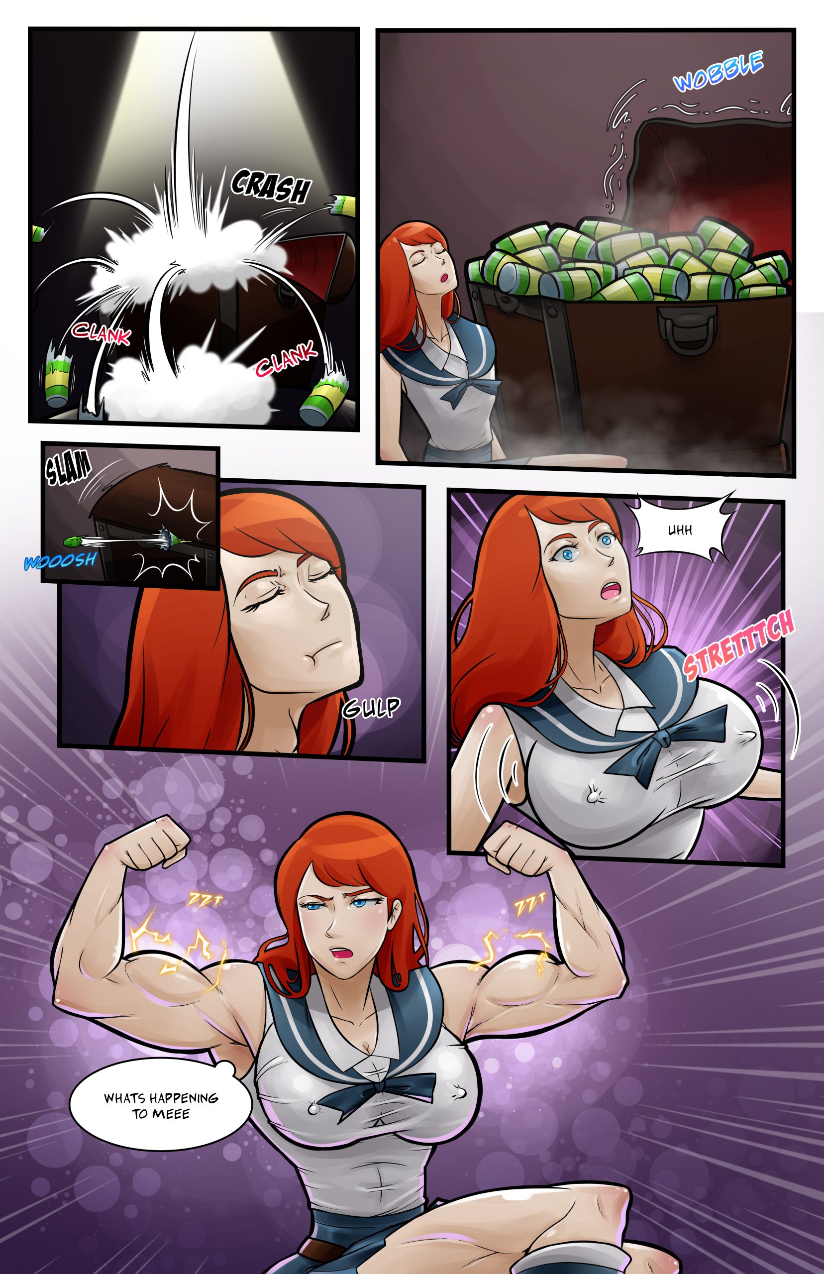 female muscle growth comic
