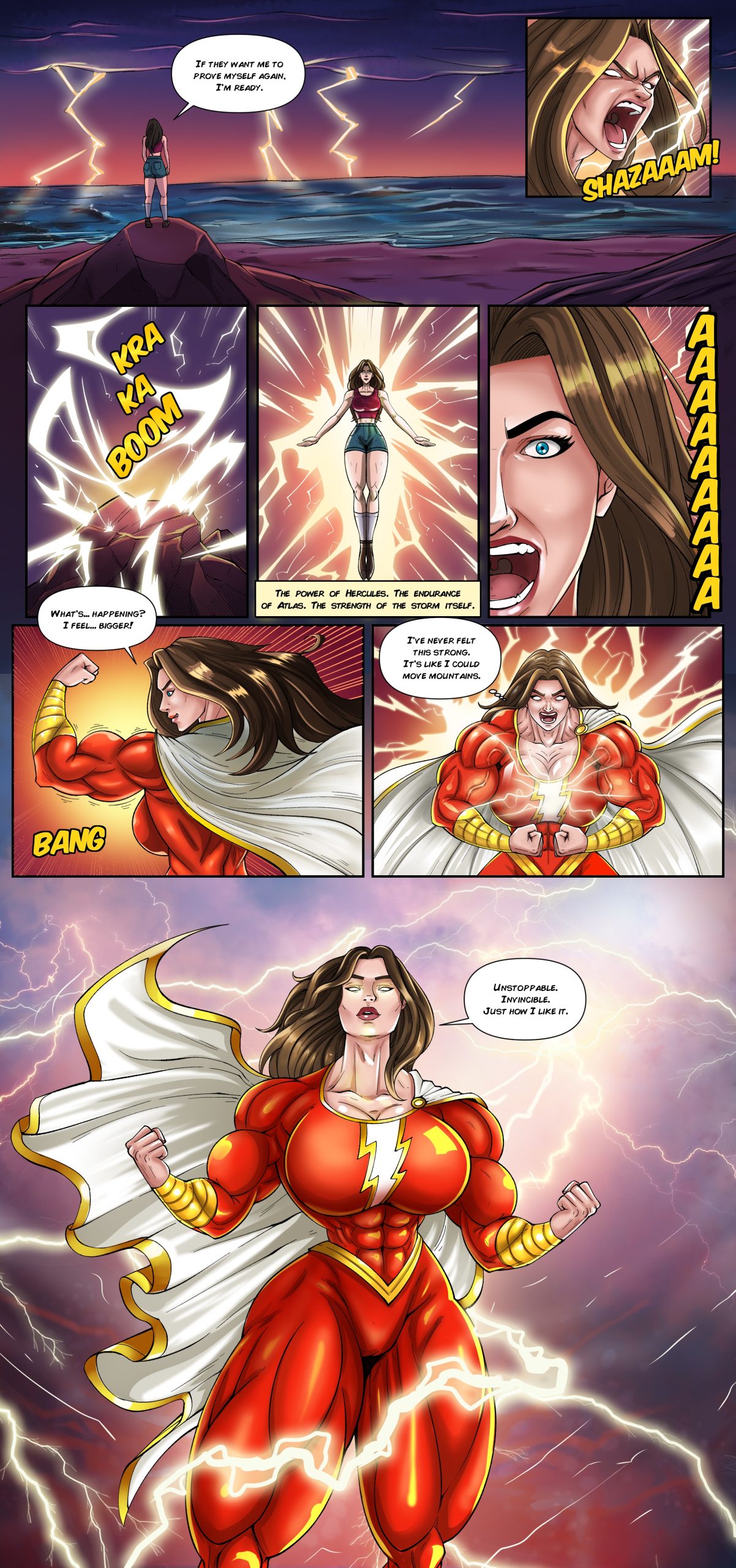 mary marvel female muscle growth