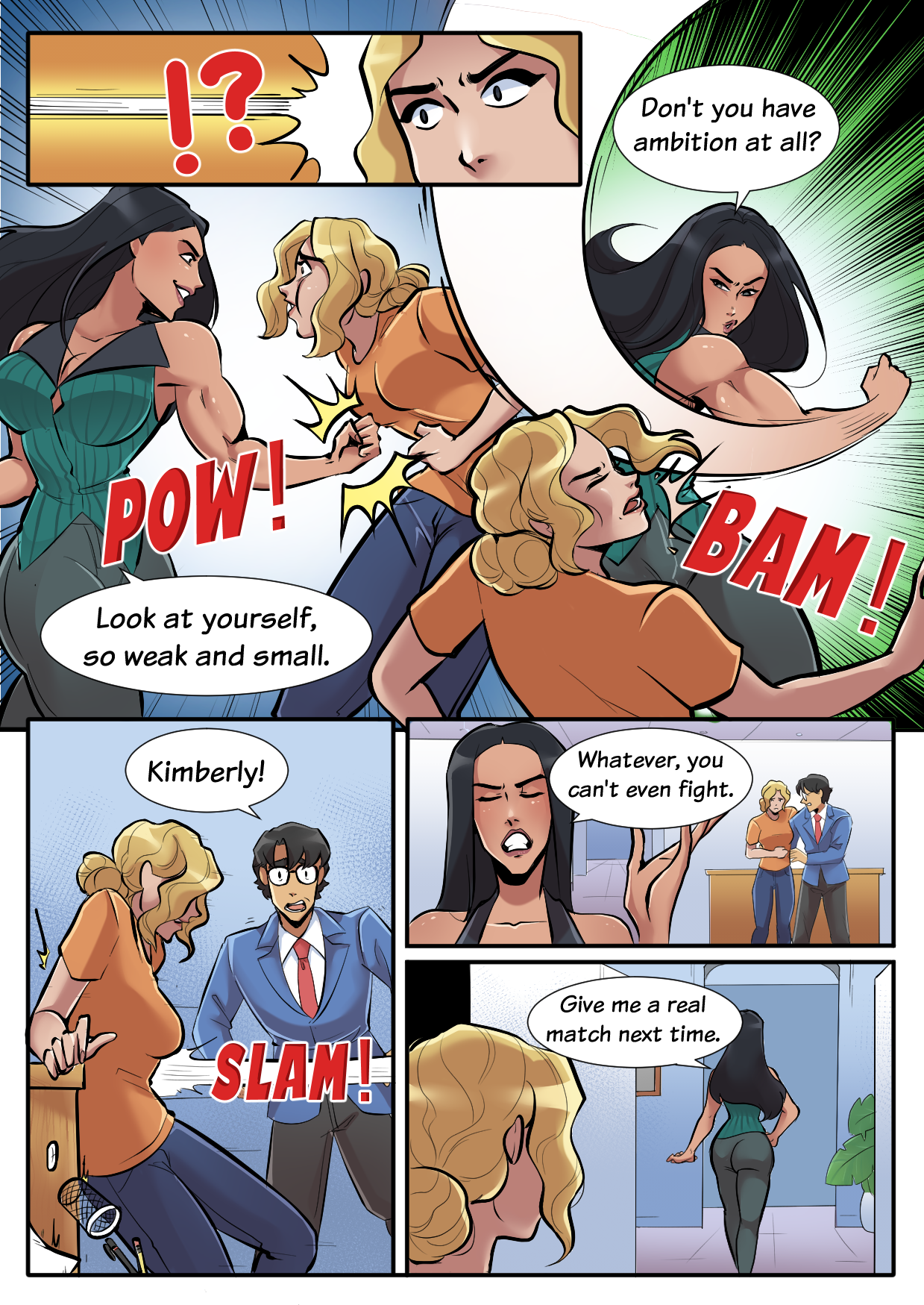 female muscle growth comic