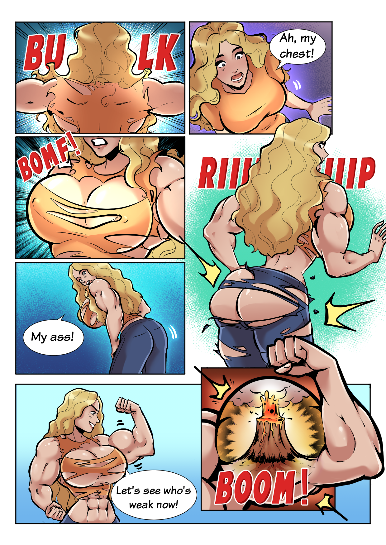female muscle growth comic