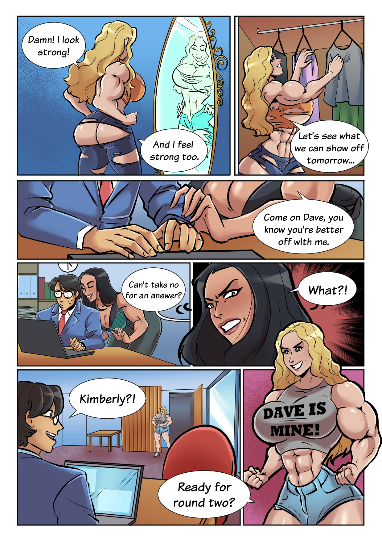 female muscle growth comic