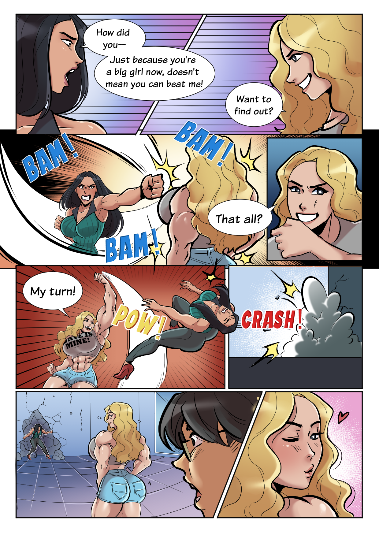 female muscle growth comic