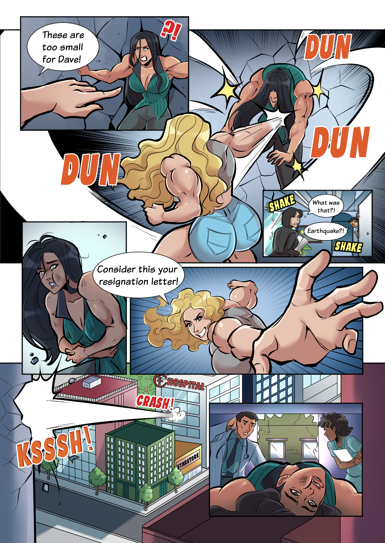 female muscle growth comic