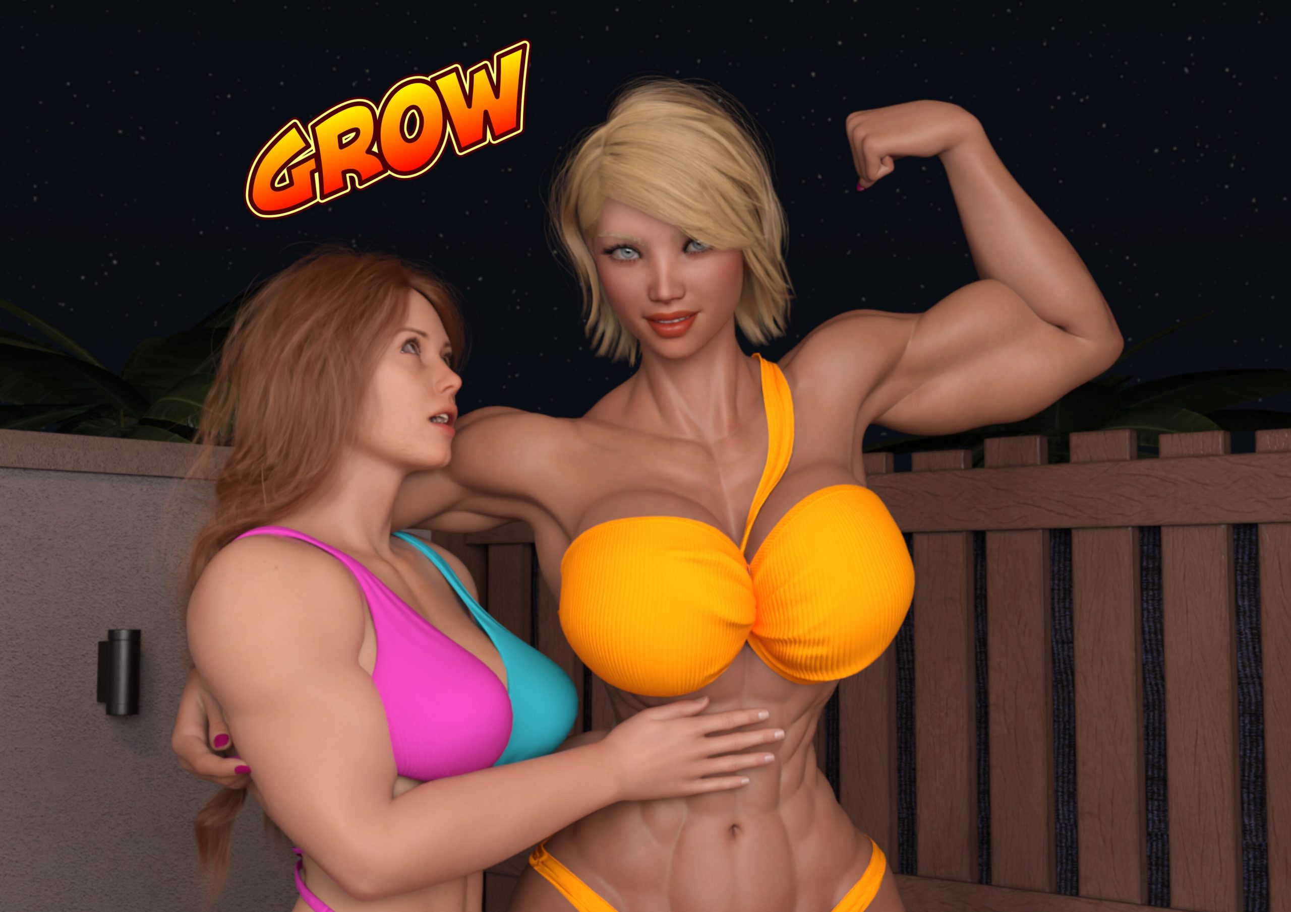 female muscle growth comic