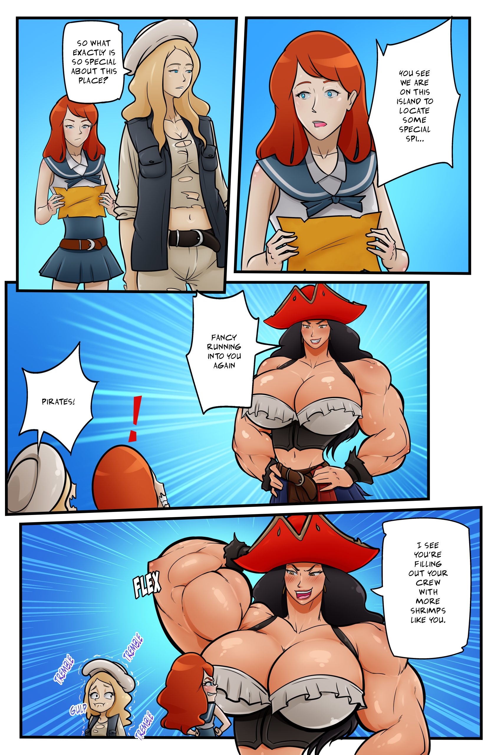 female muscle growth comic