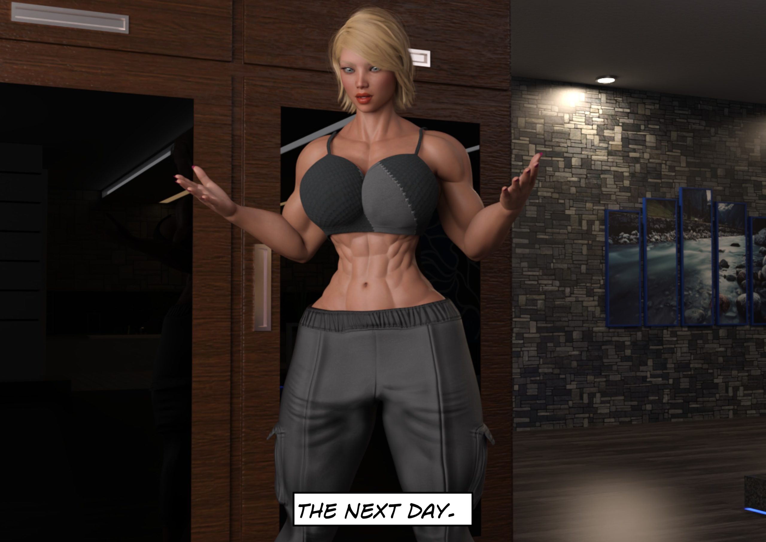 female muscle growth comic