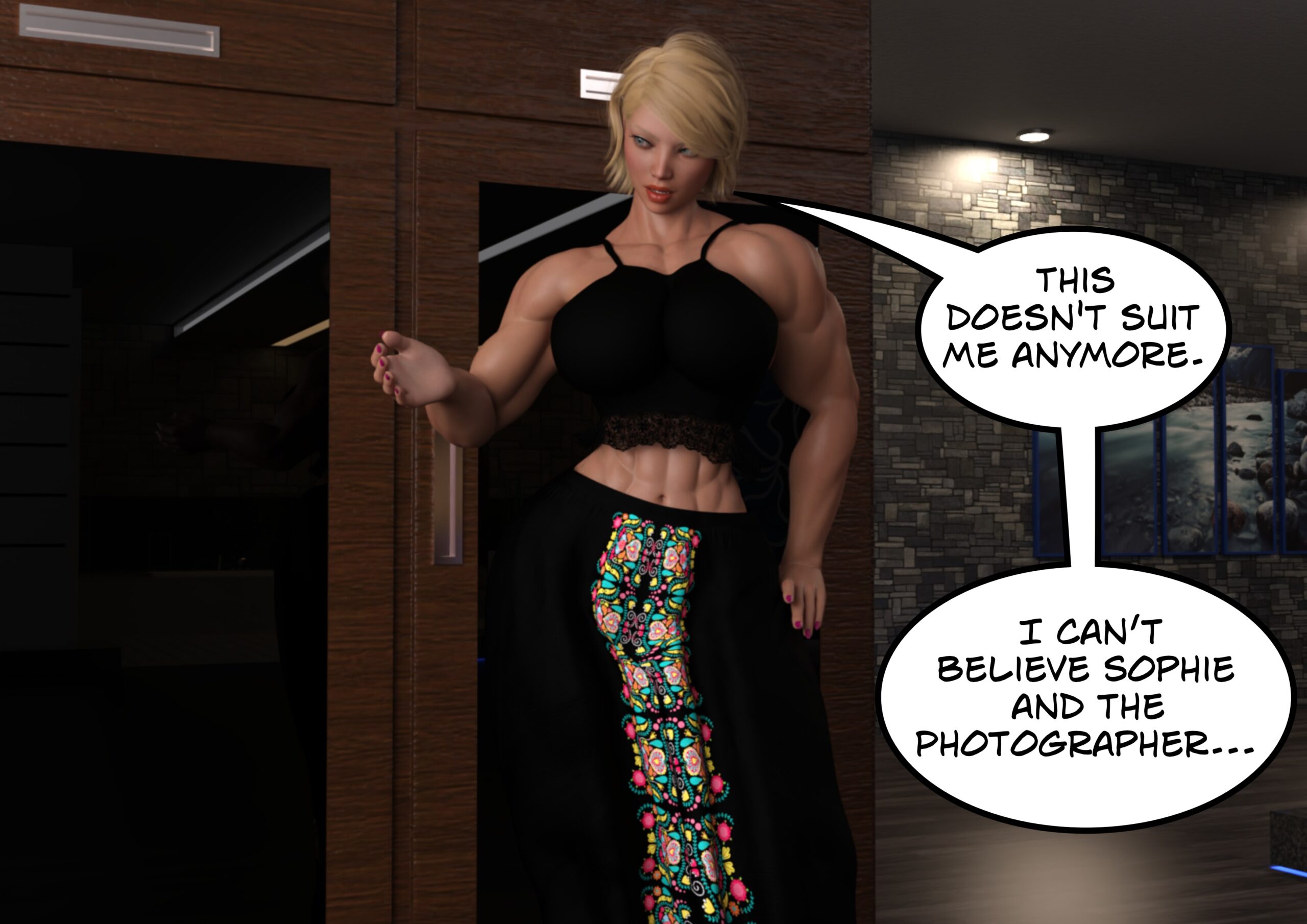 female muscle growth comic