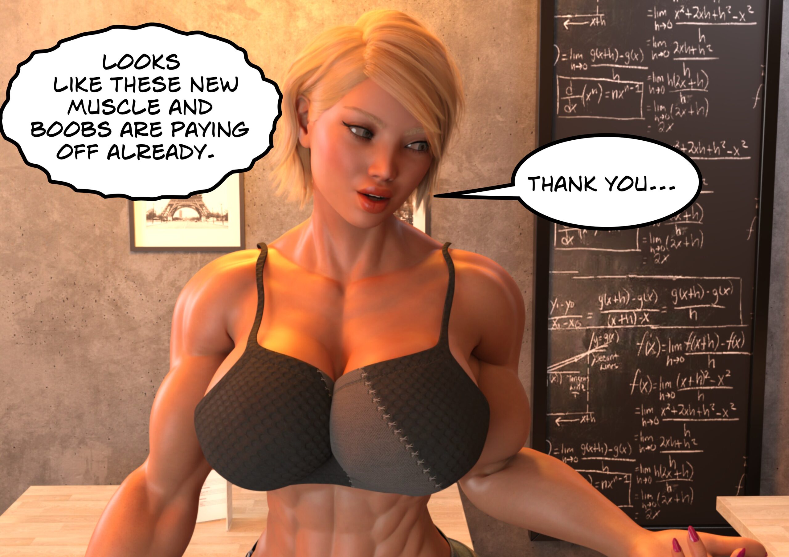female muscle growth comic