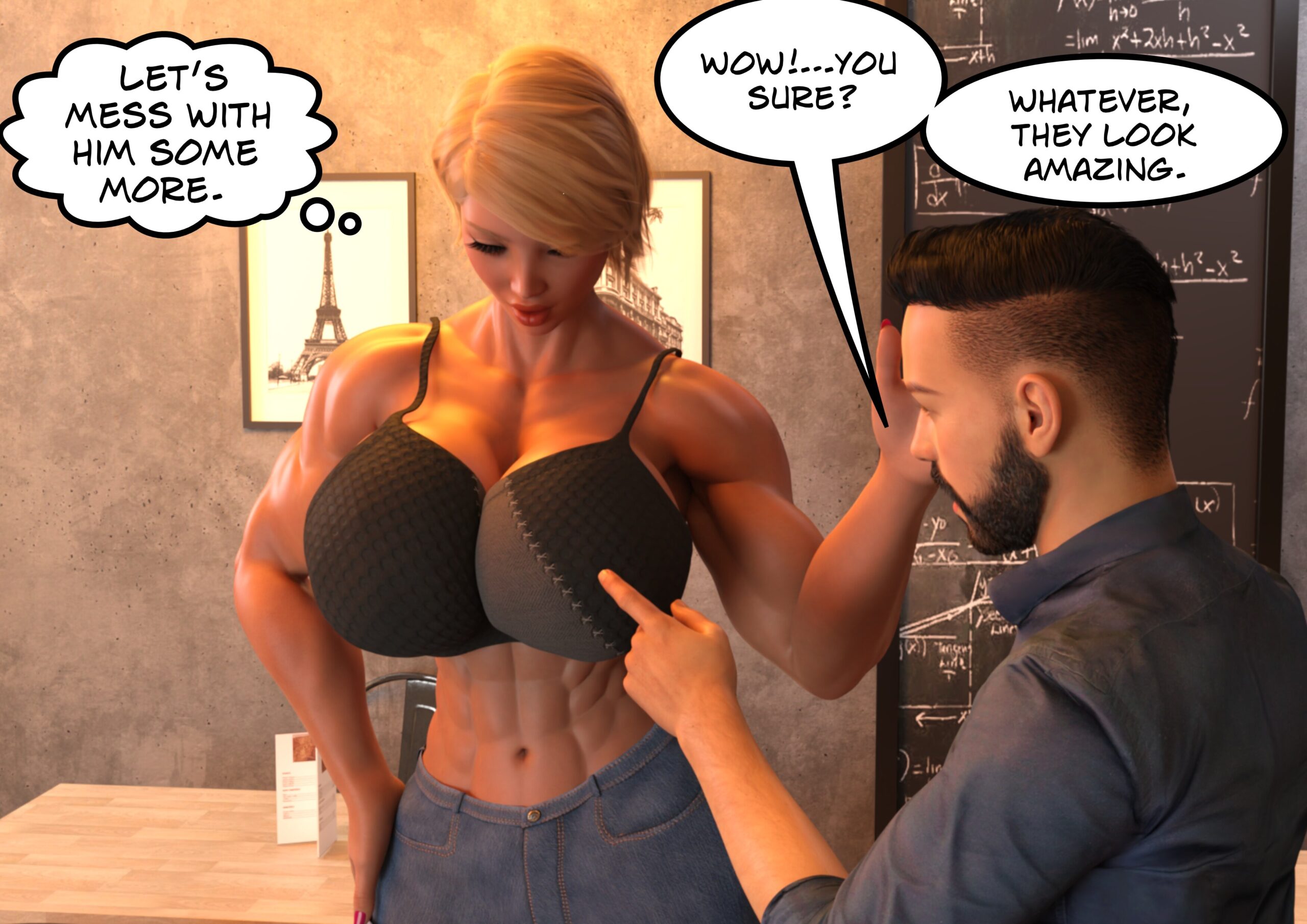 female muscle growth comic