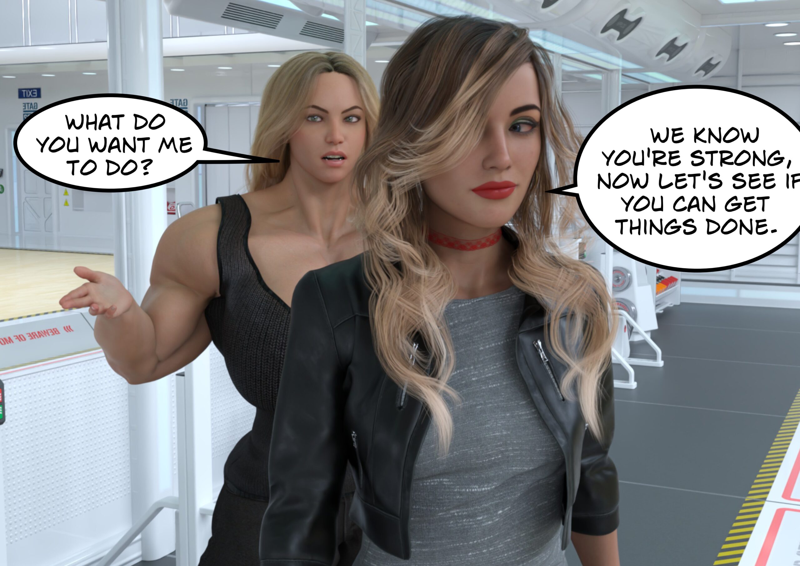 female muscle growth comic