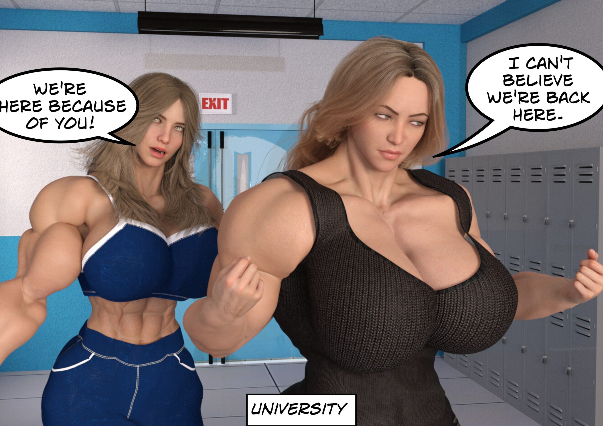 female muscle growth comic