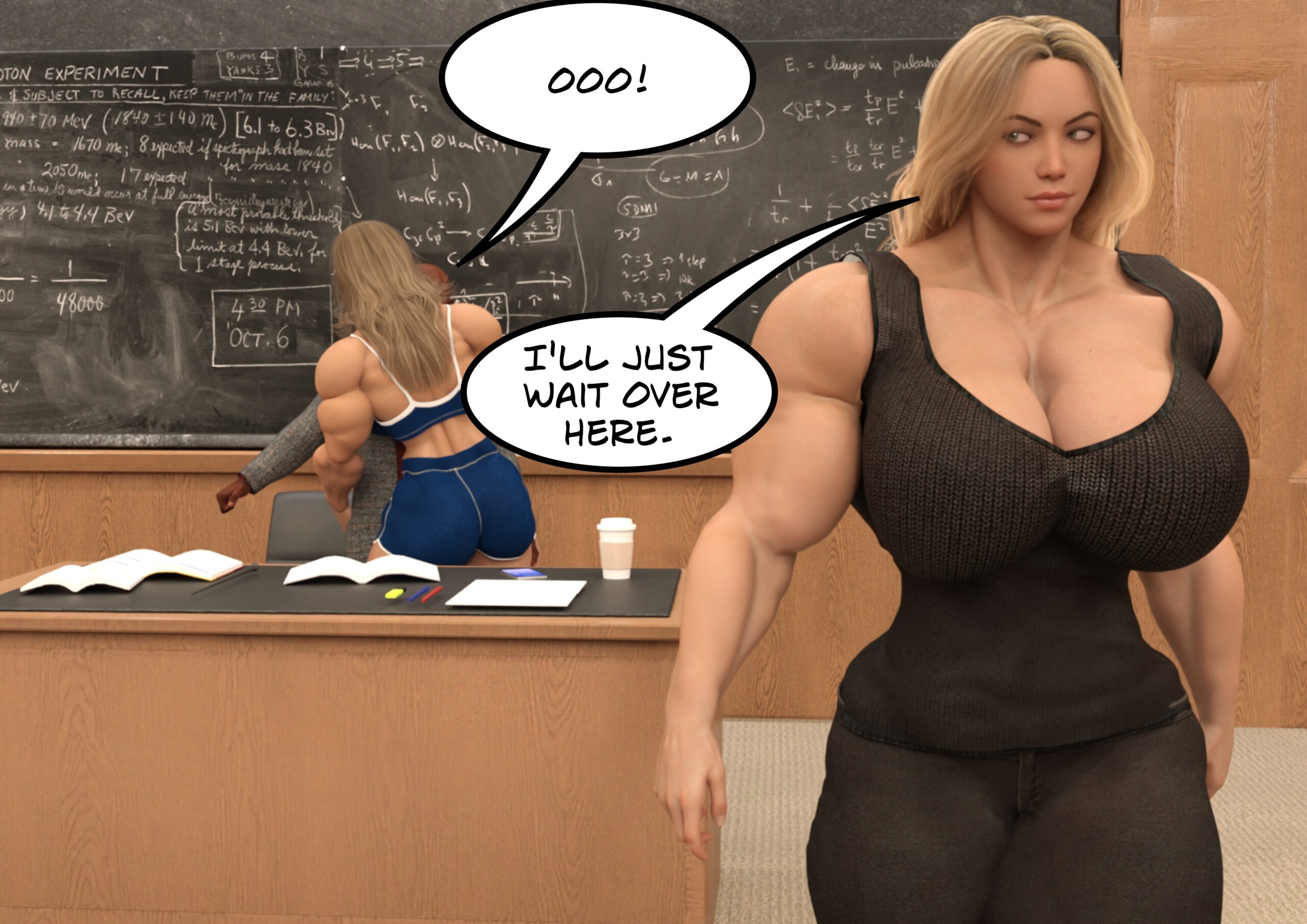 female muscle growth comic