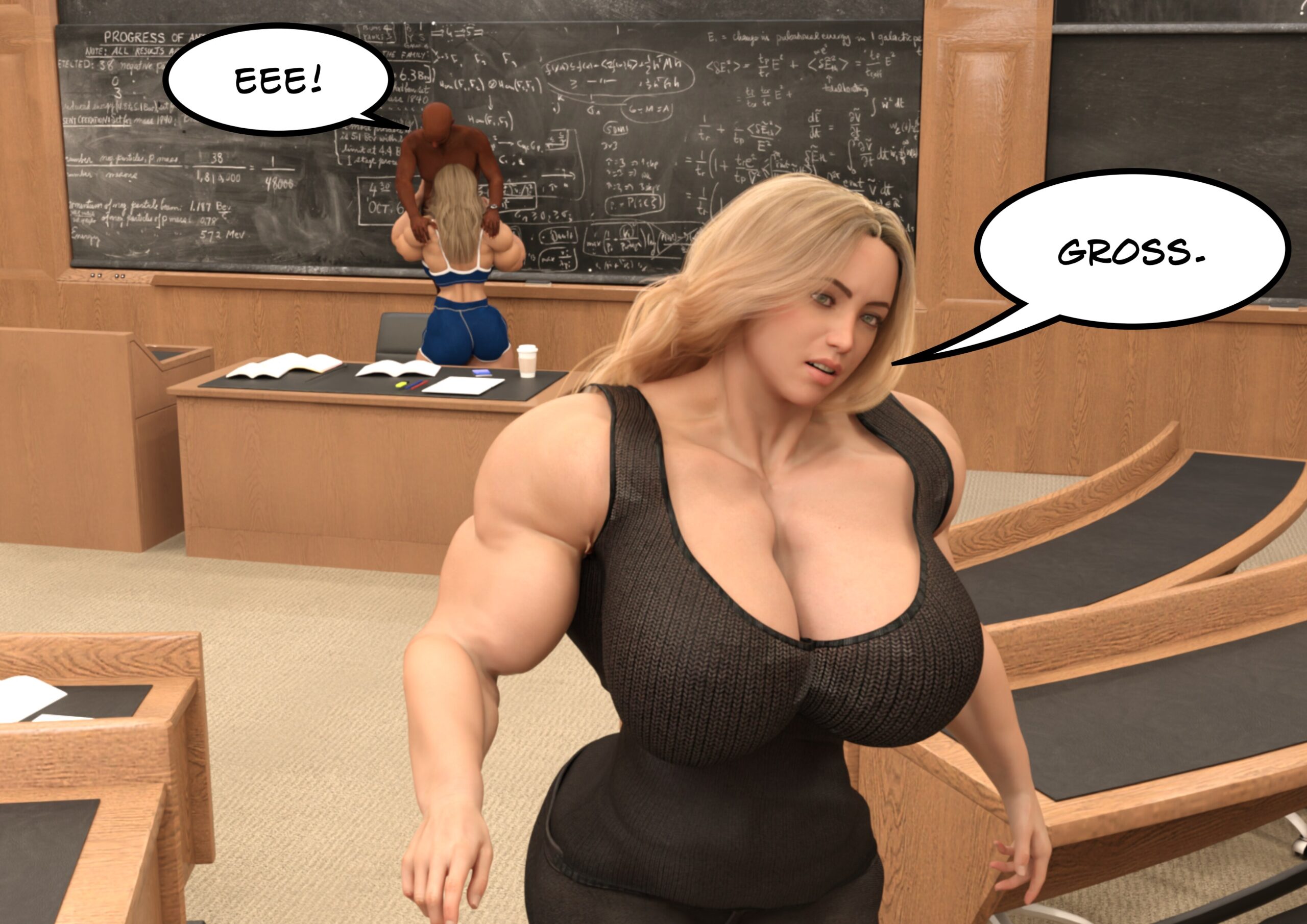 female muscle growth comic