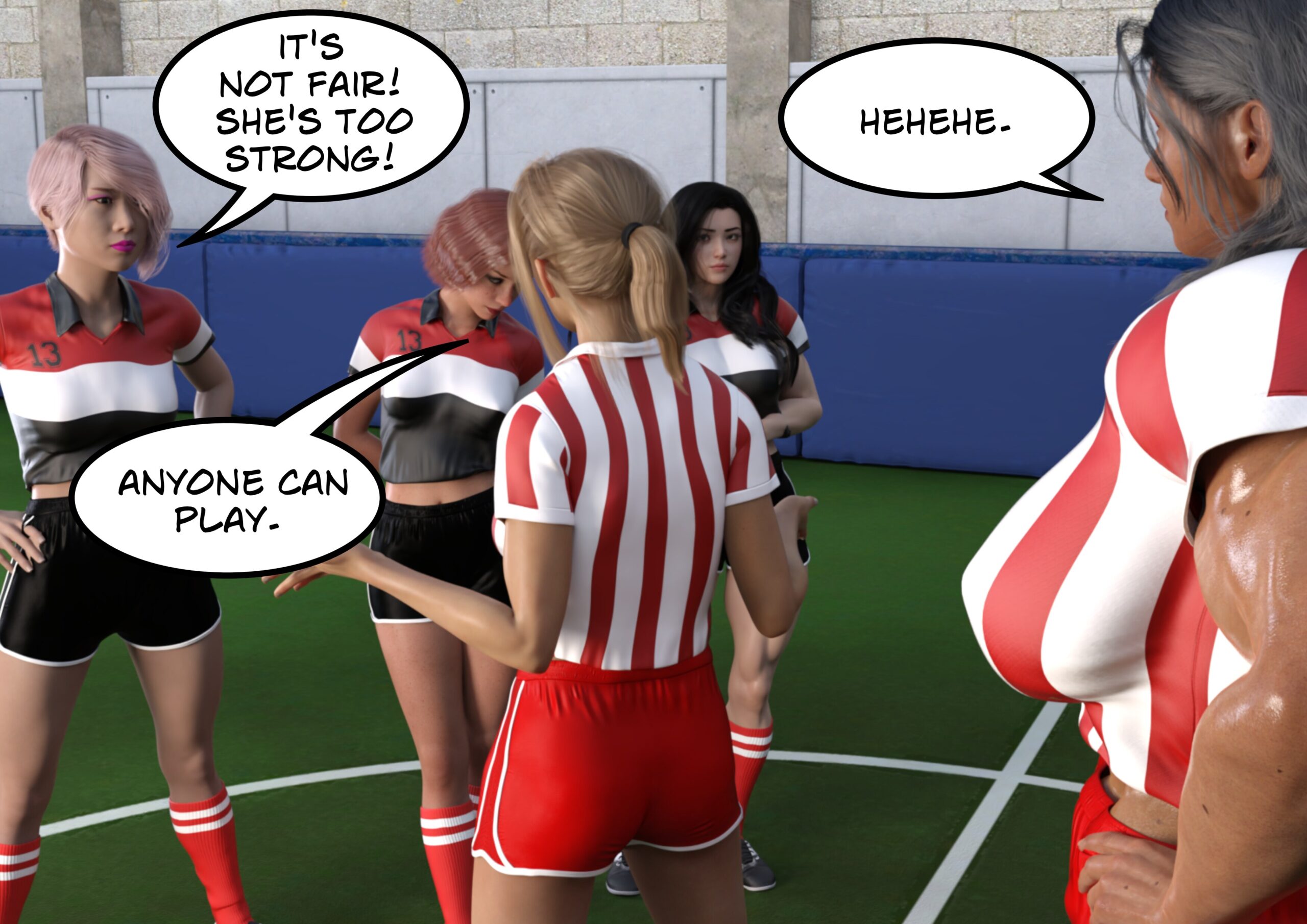 female muscle growth comic