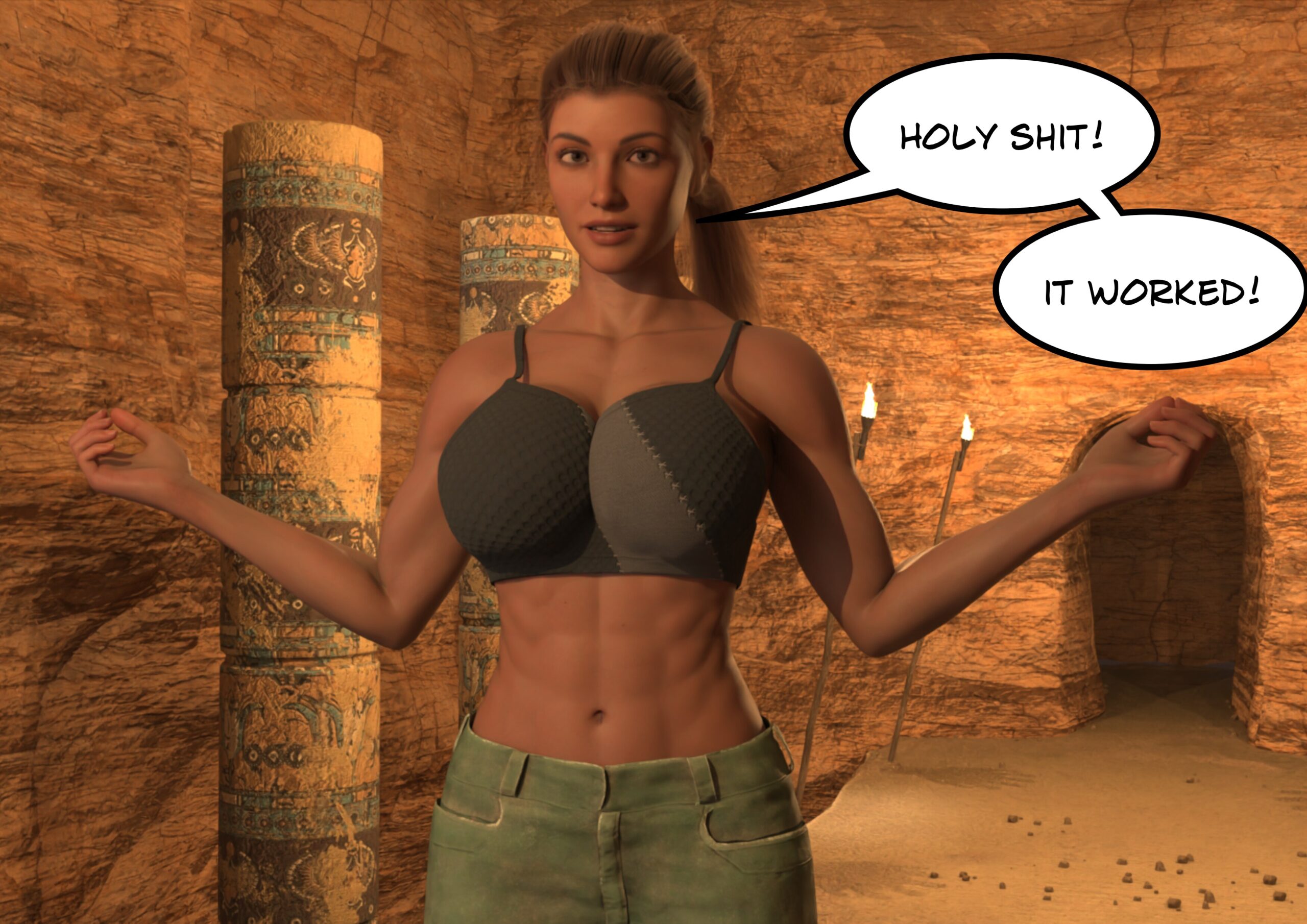 female muscle growth comic