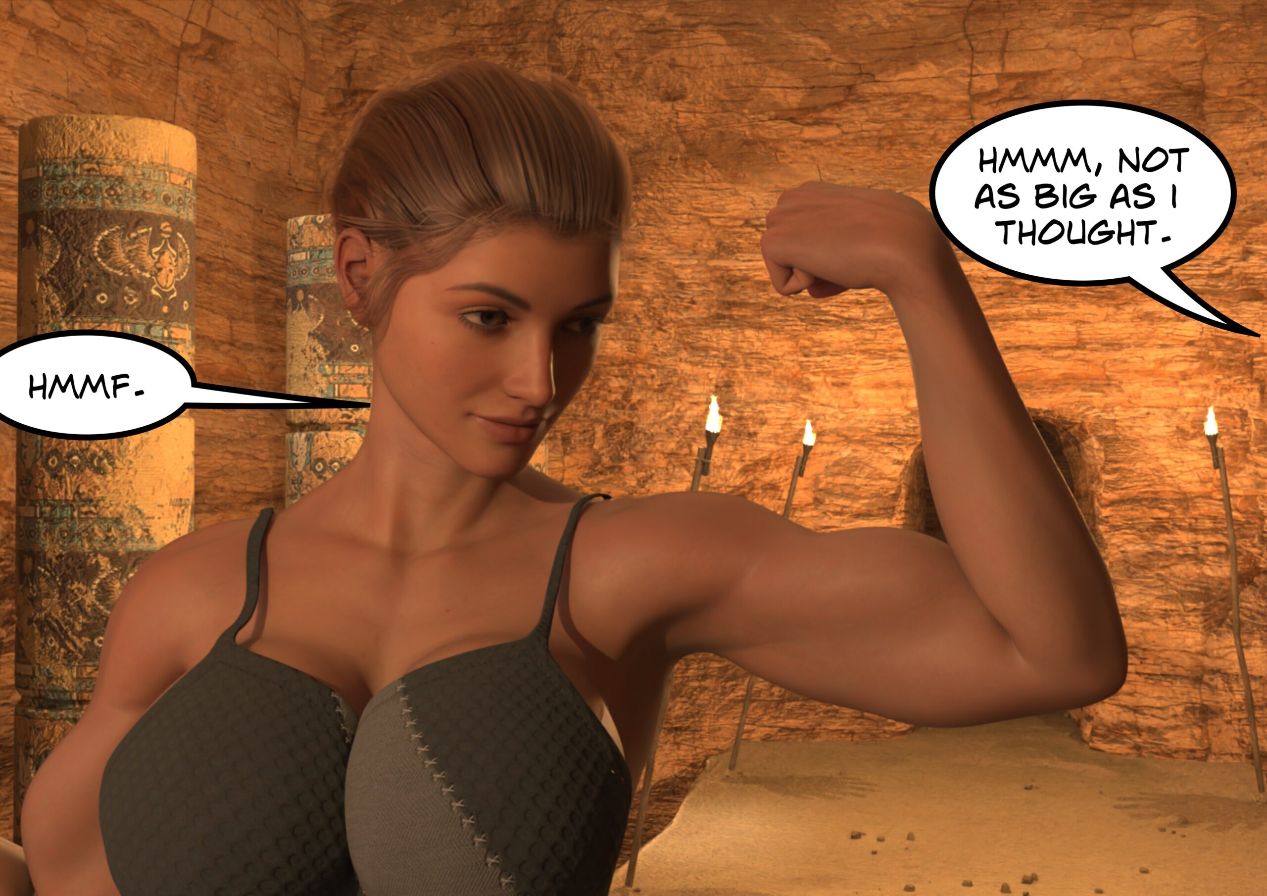female muscle growth comic