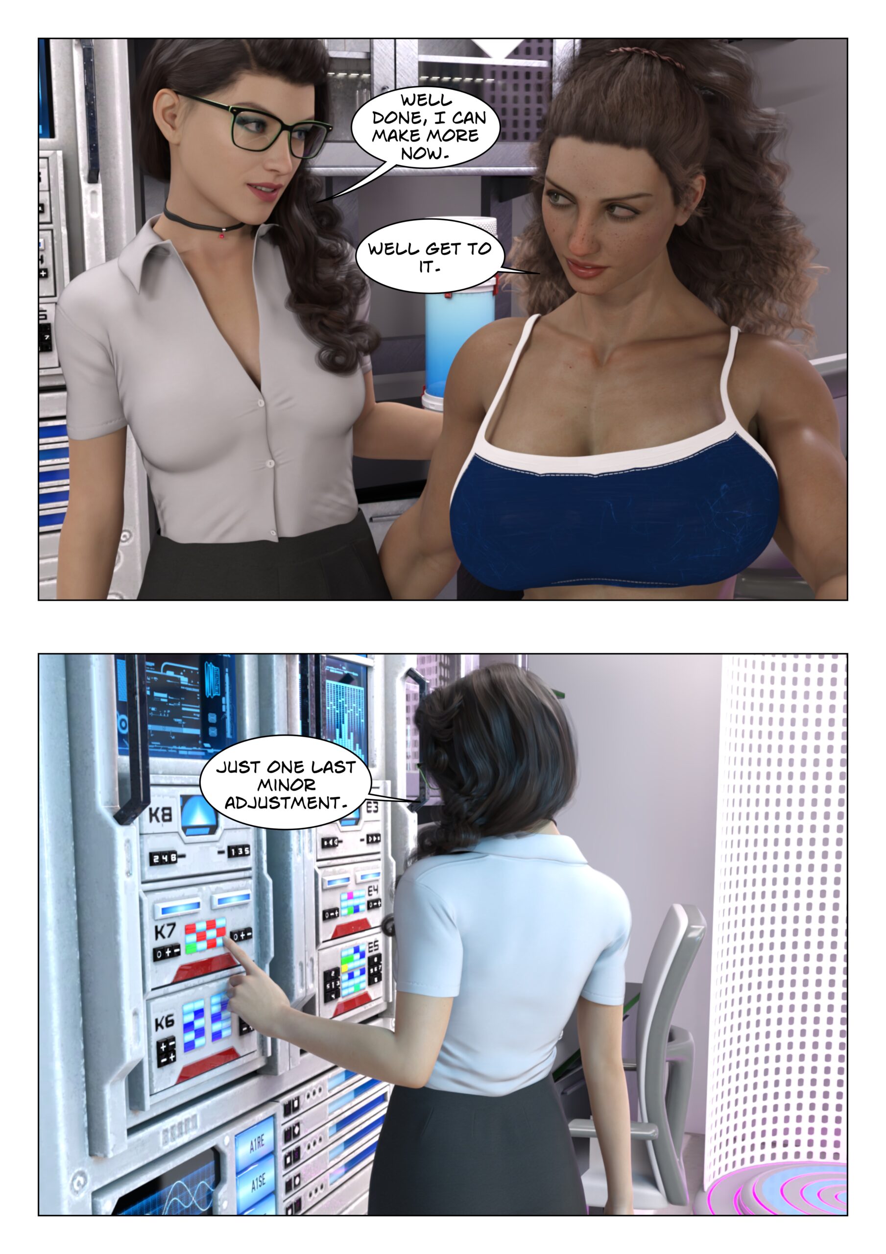 female muscle growth comic