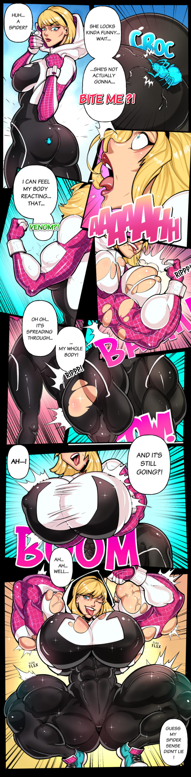 spider-gwen female muscle growth