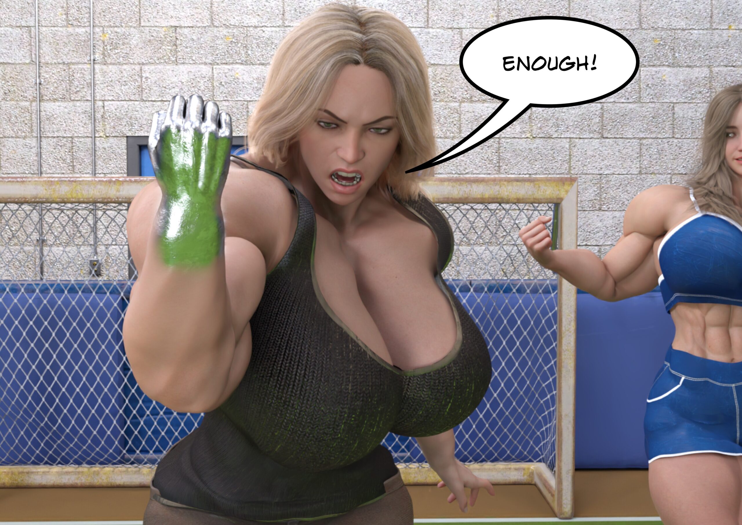 female muscle growth comic