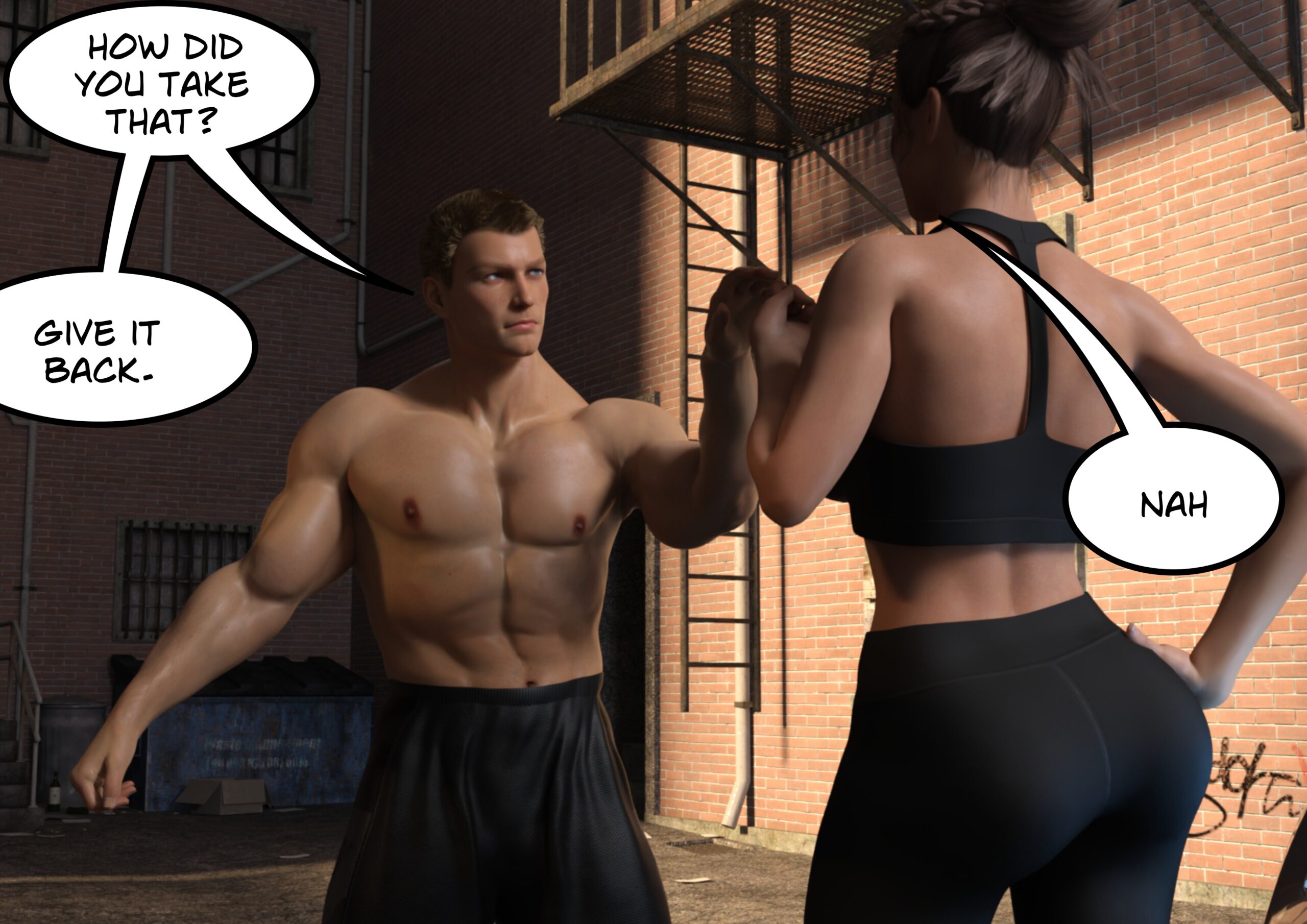 female muscle growth comic