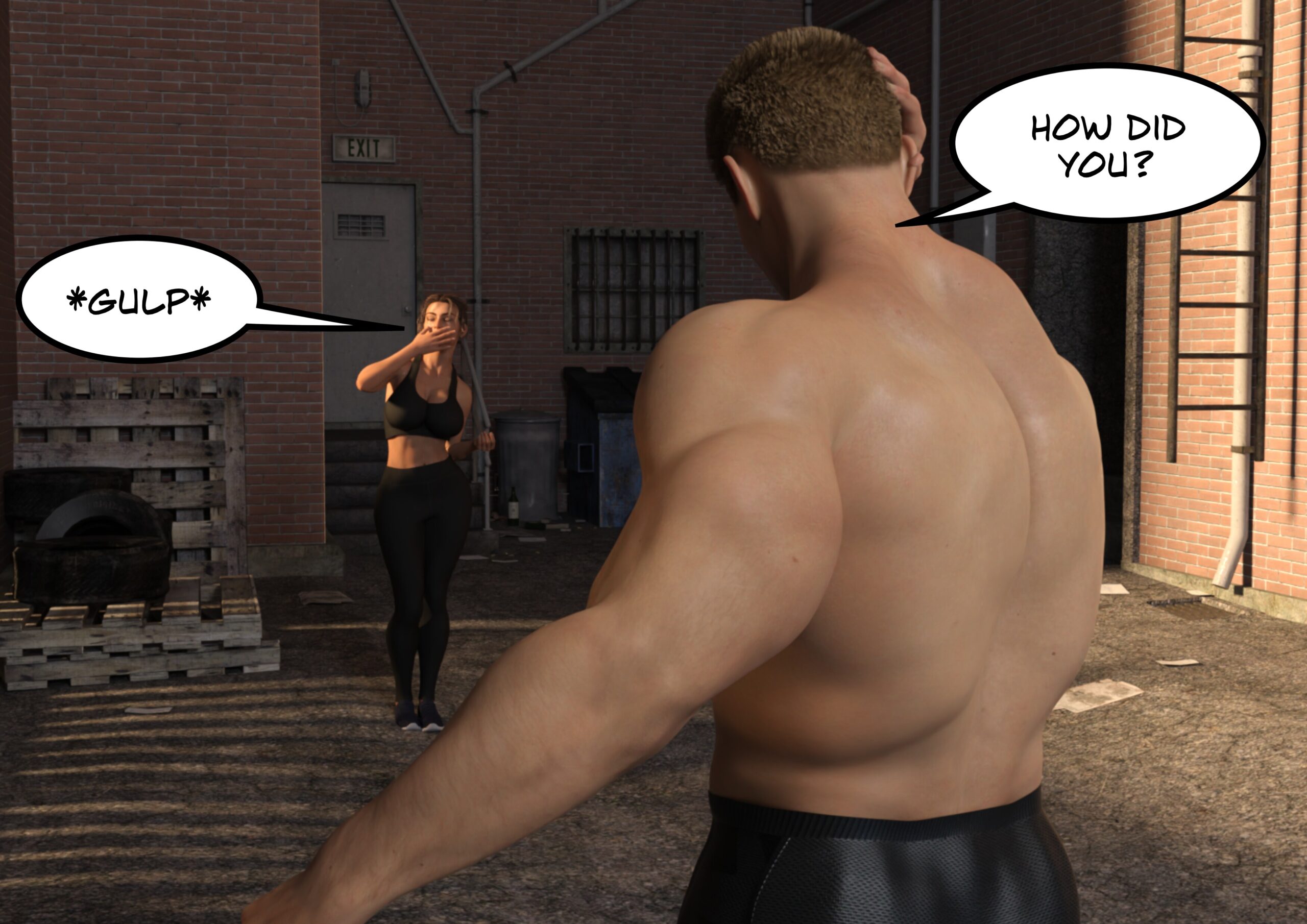 female muscle growth comic