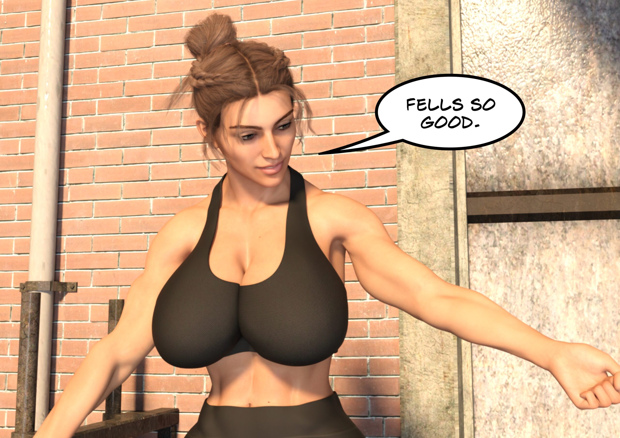 female muscle growth comic