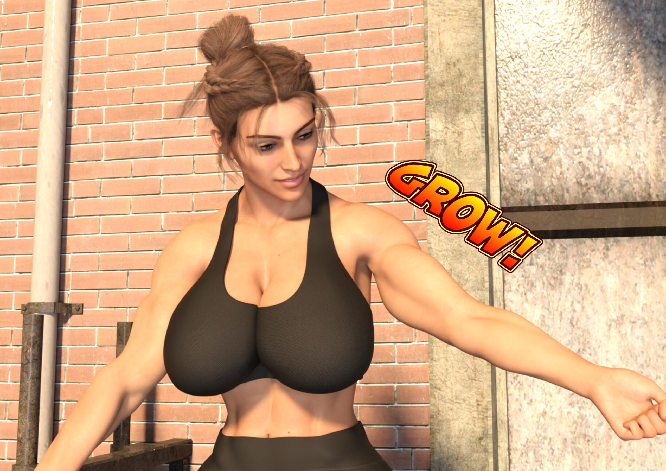 female muscle growth comic